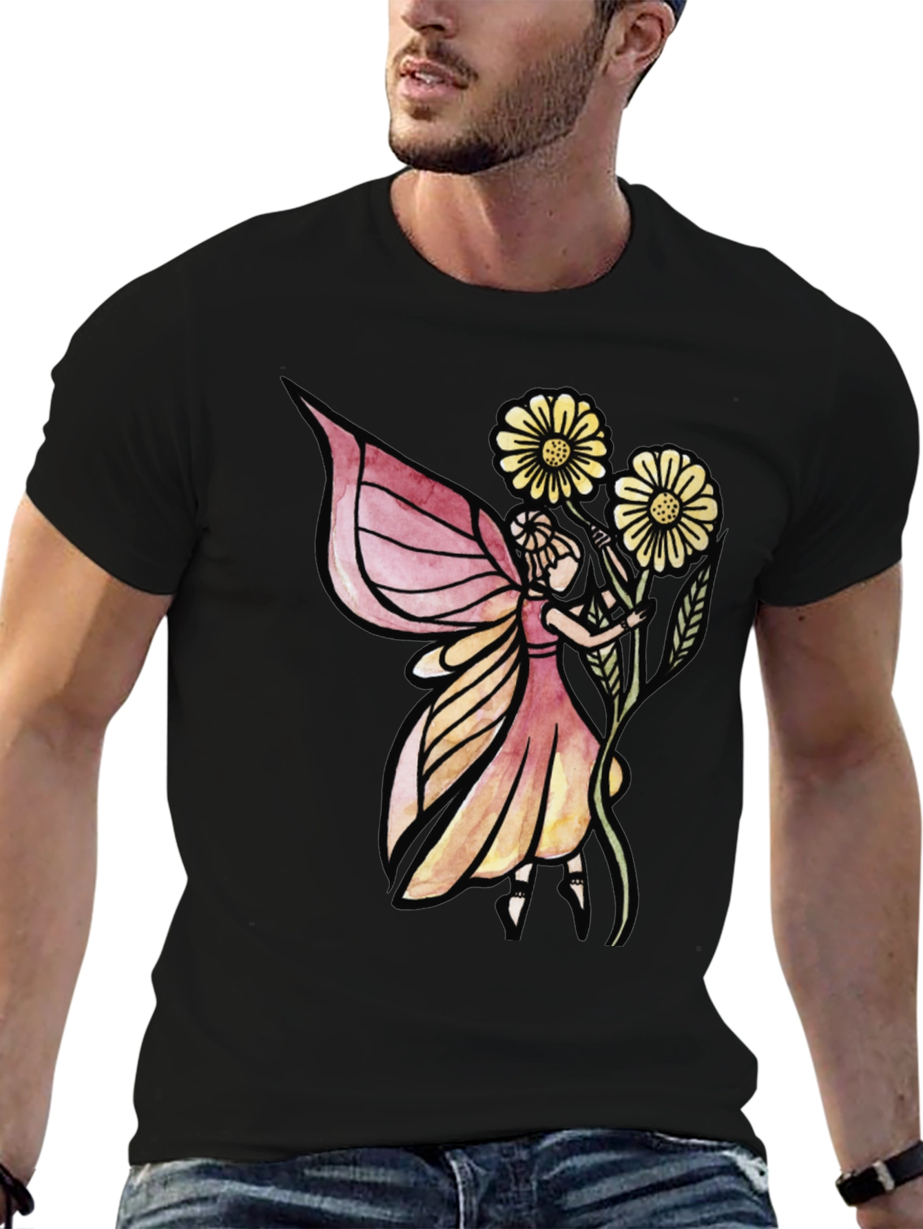 Fairy Graphic Black T-Shirt