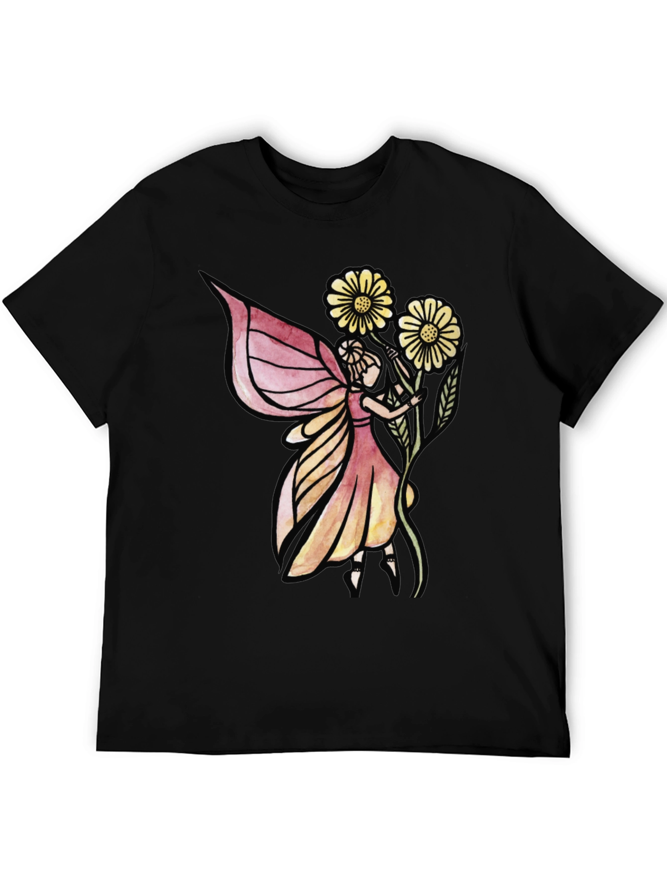 Fairy Graphic Black T-Shirt