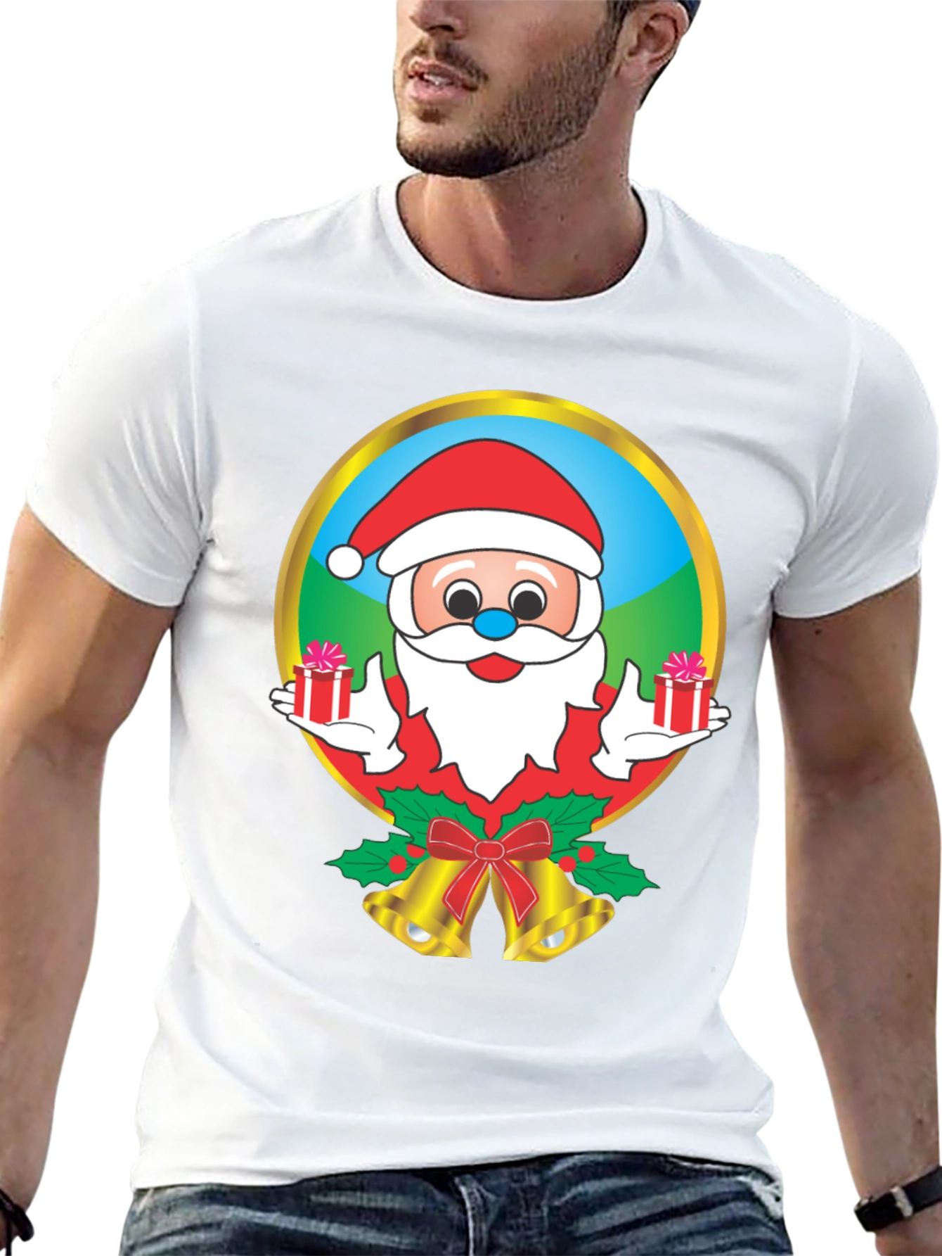 Festive Santa Graphic Tee
