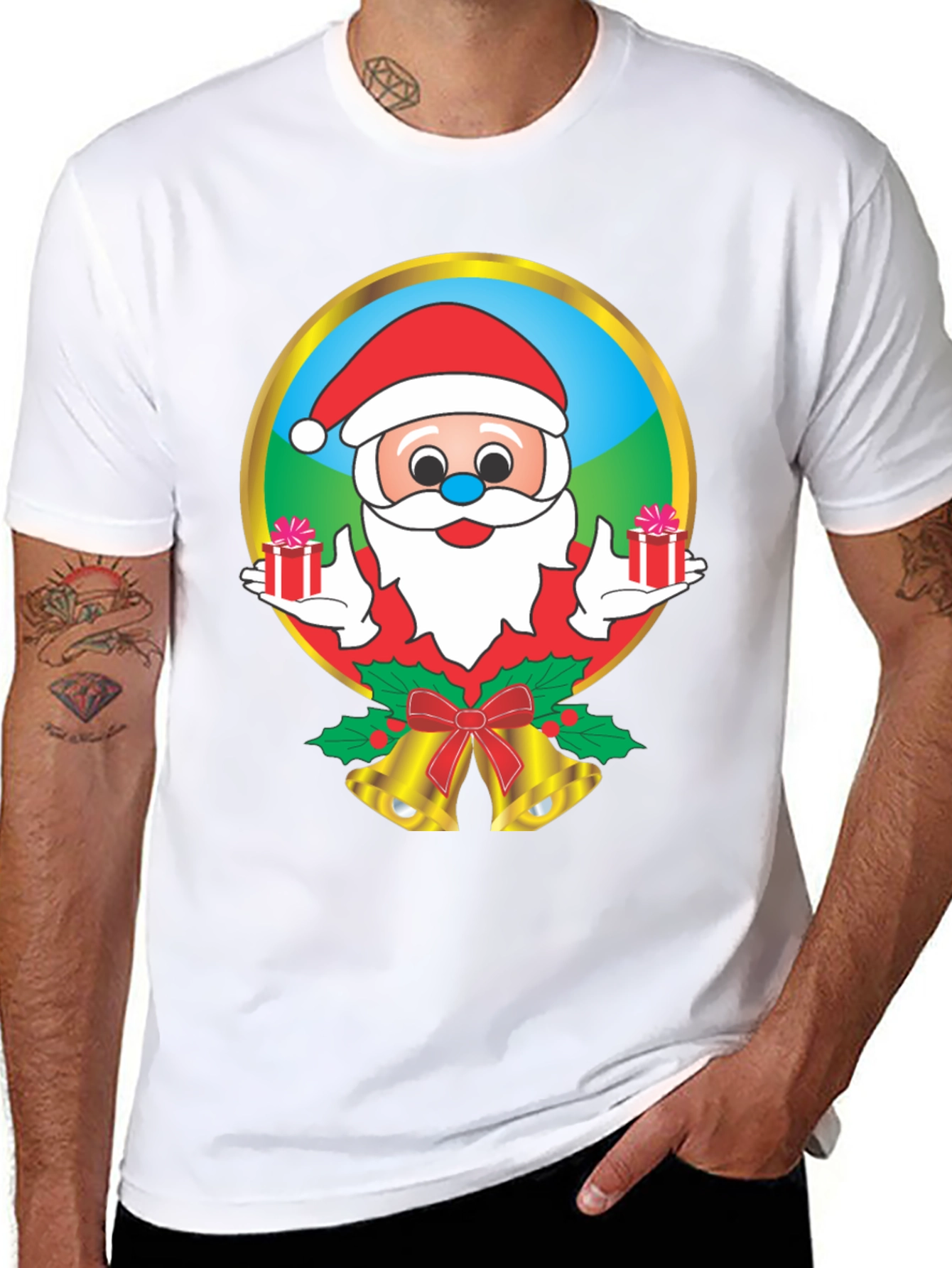 Festive Santa Graphic Tee