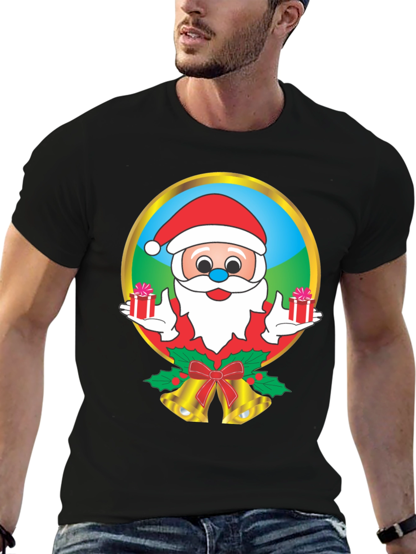 Festive Santa Graphic Tee