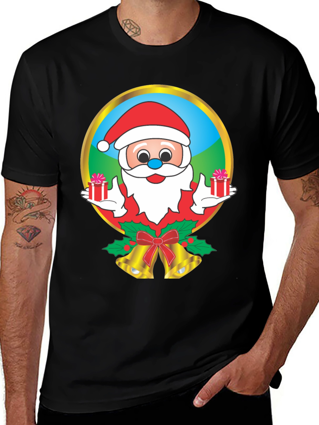 Festive Santa Graphic Tee