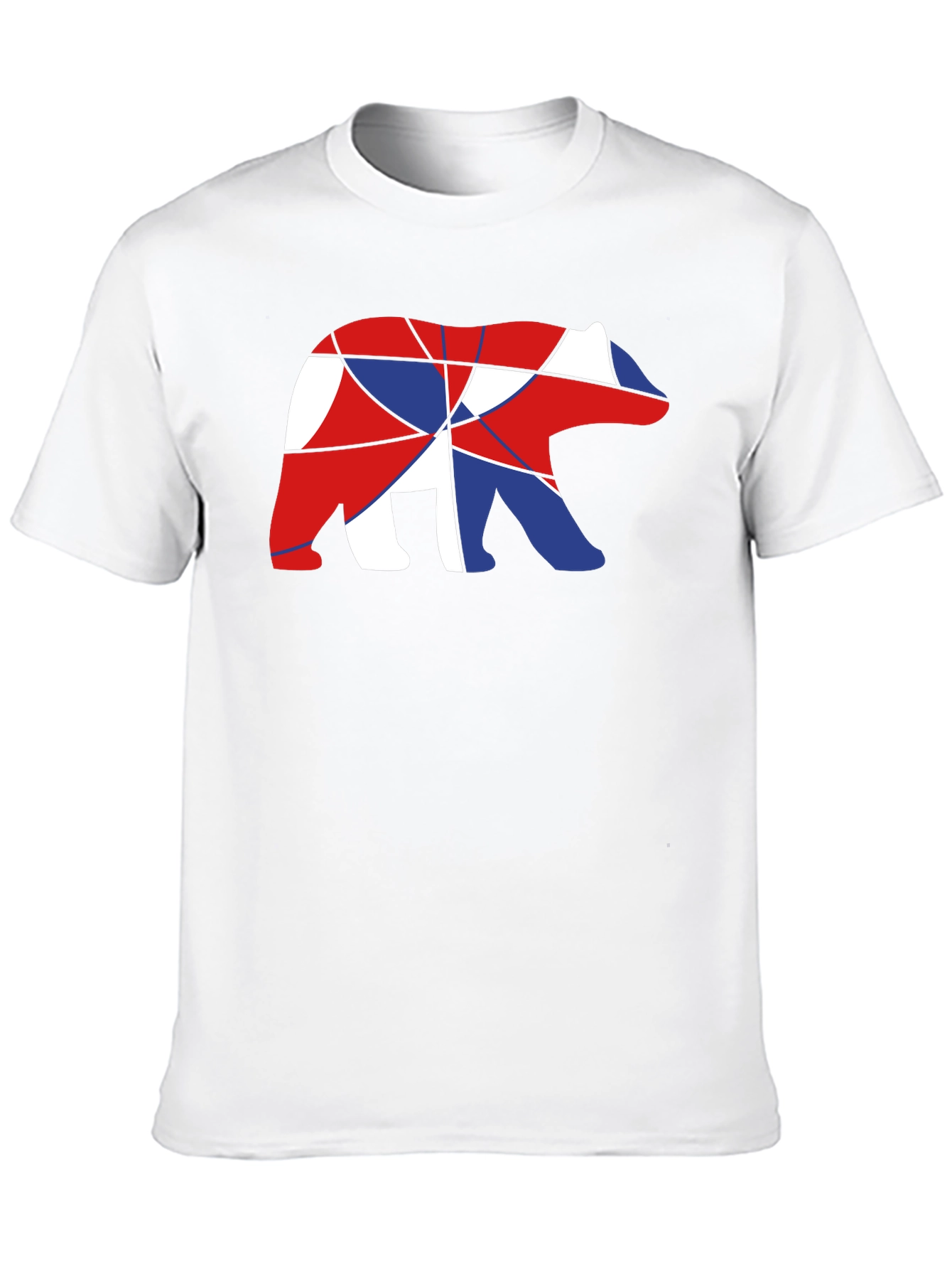 Abstract Bear Graphic T-Shirt - Black