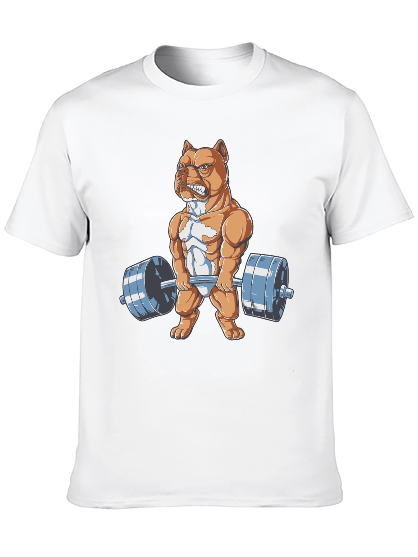 Dog Lifting Weights Graphic Tee