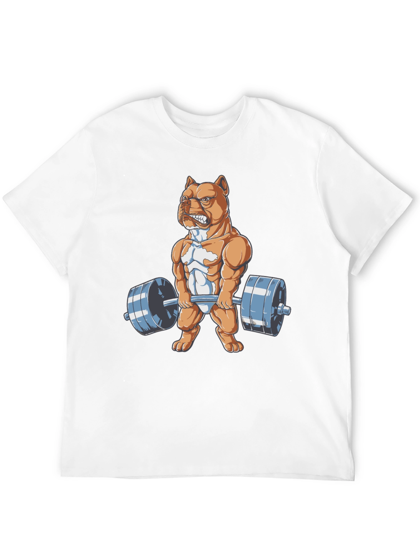 Dog Lifting Weights Graphic Tee