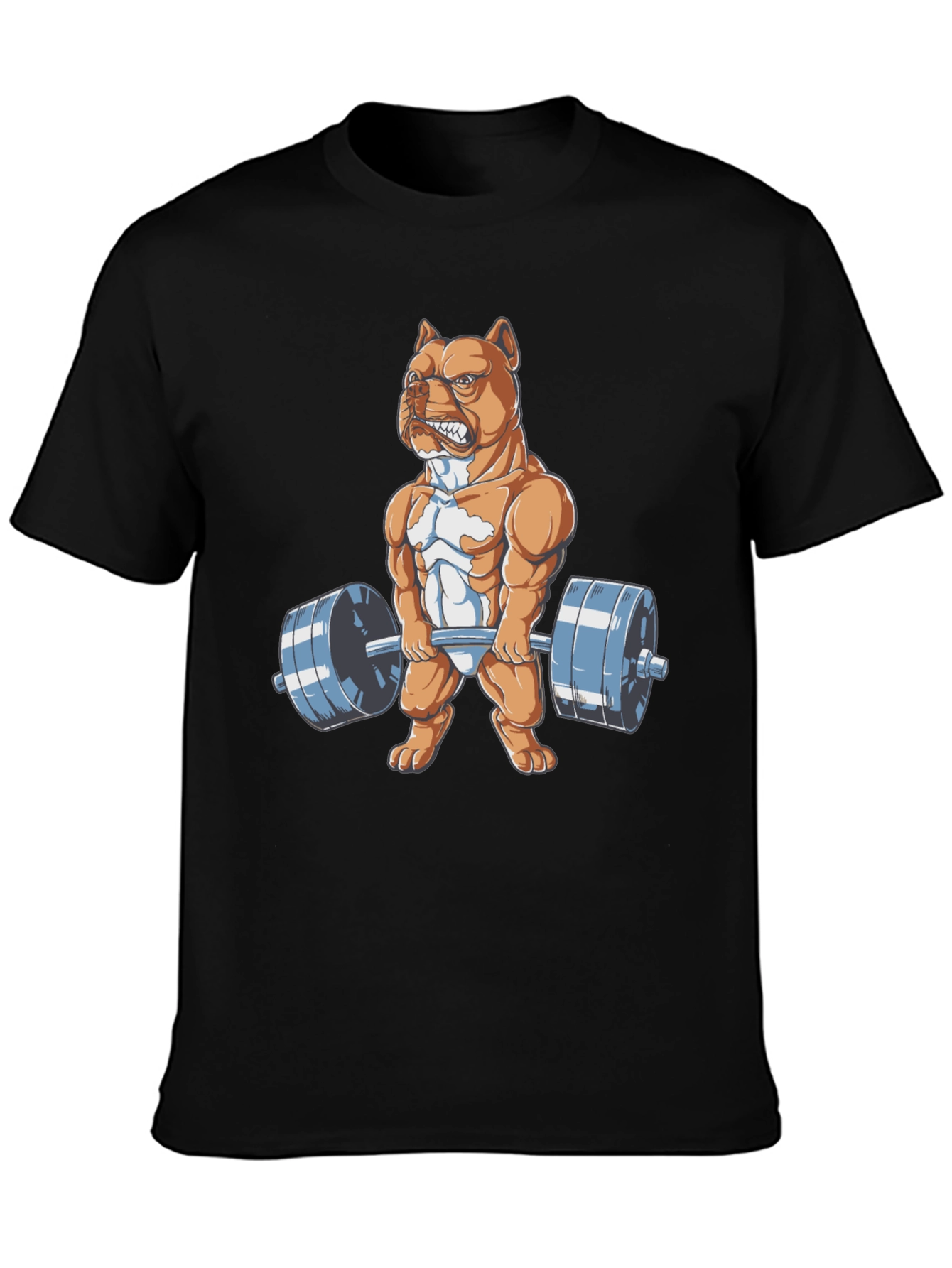 Dog Lifting Weights Graphic Tee