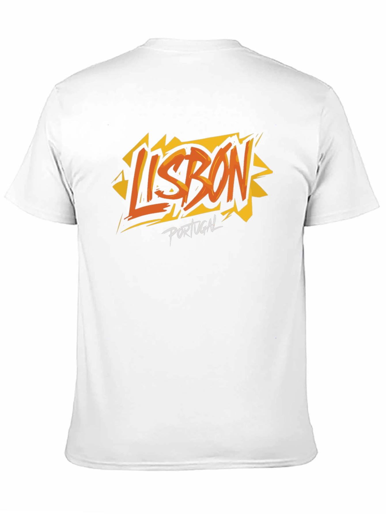 Lisbon Portugal Graphic Print Black T-Shirt