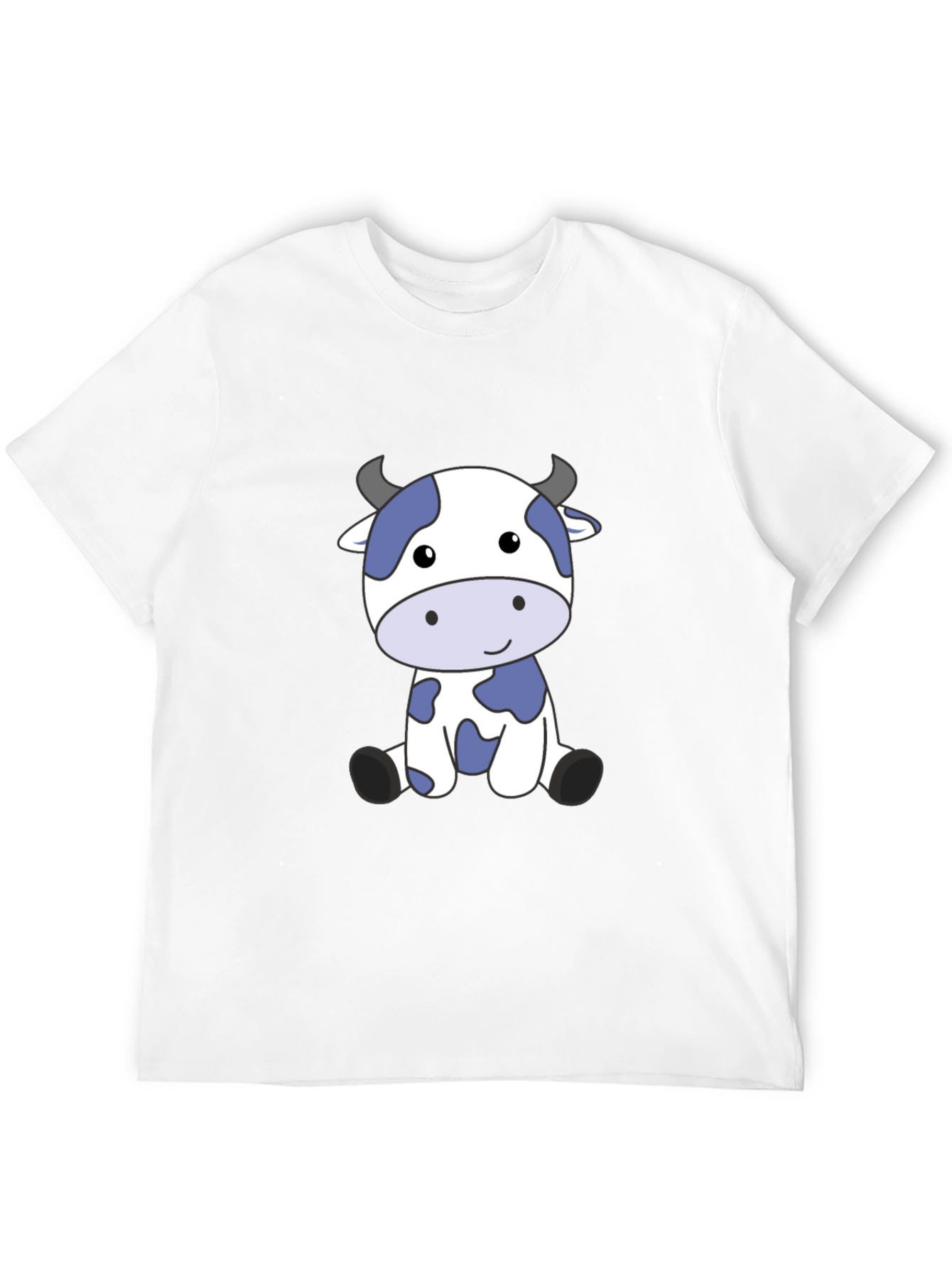 Cute Cow Graphic Tee - Soft Black T-Shirt