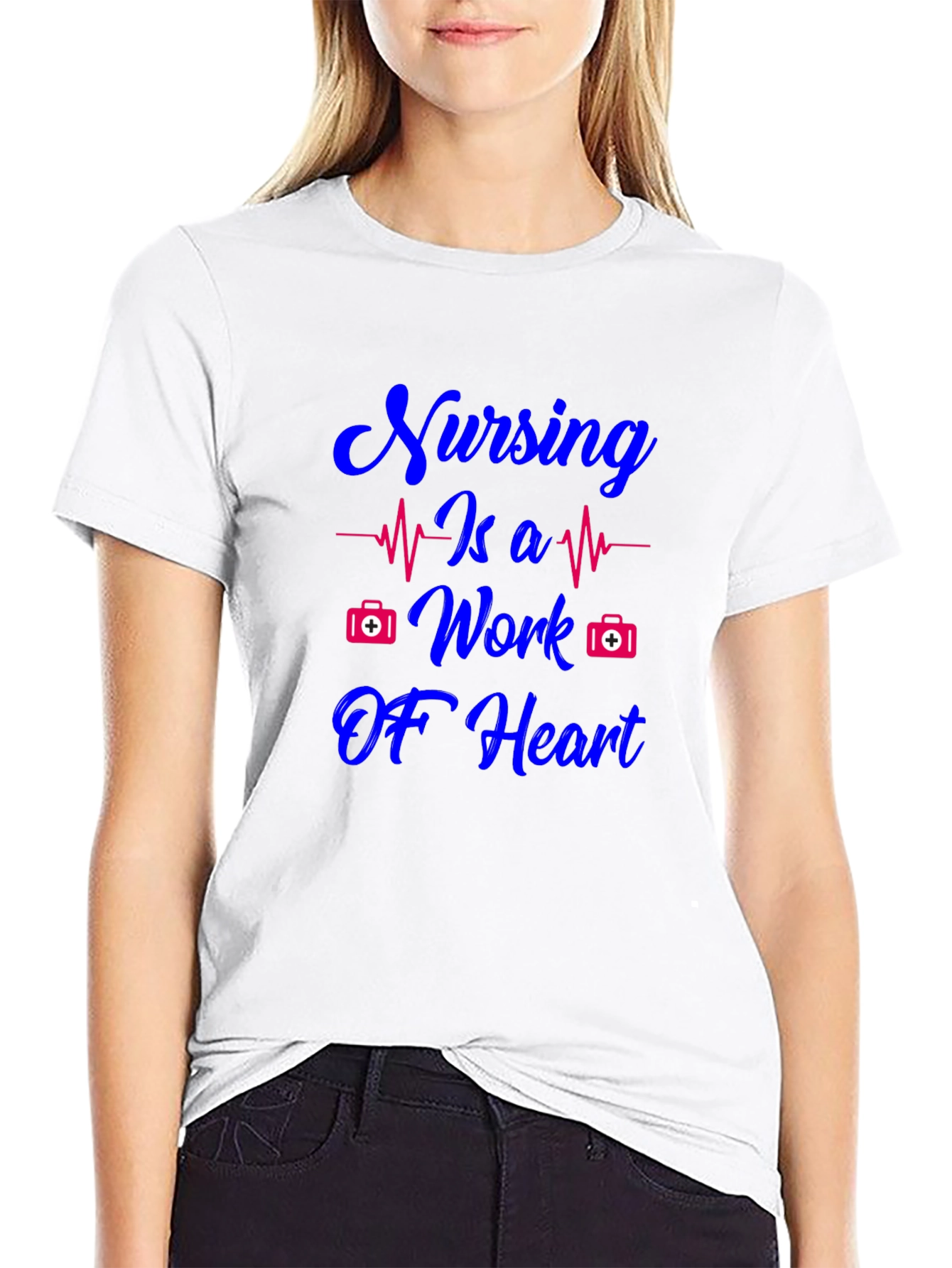 Nursing Is A Work Of Heart T-Shirt