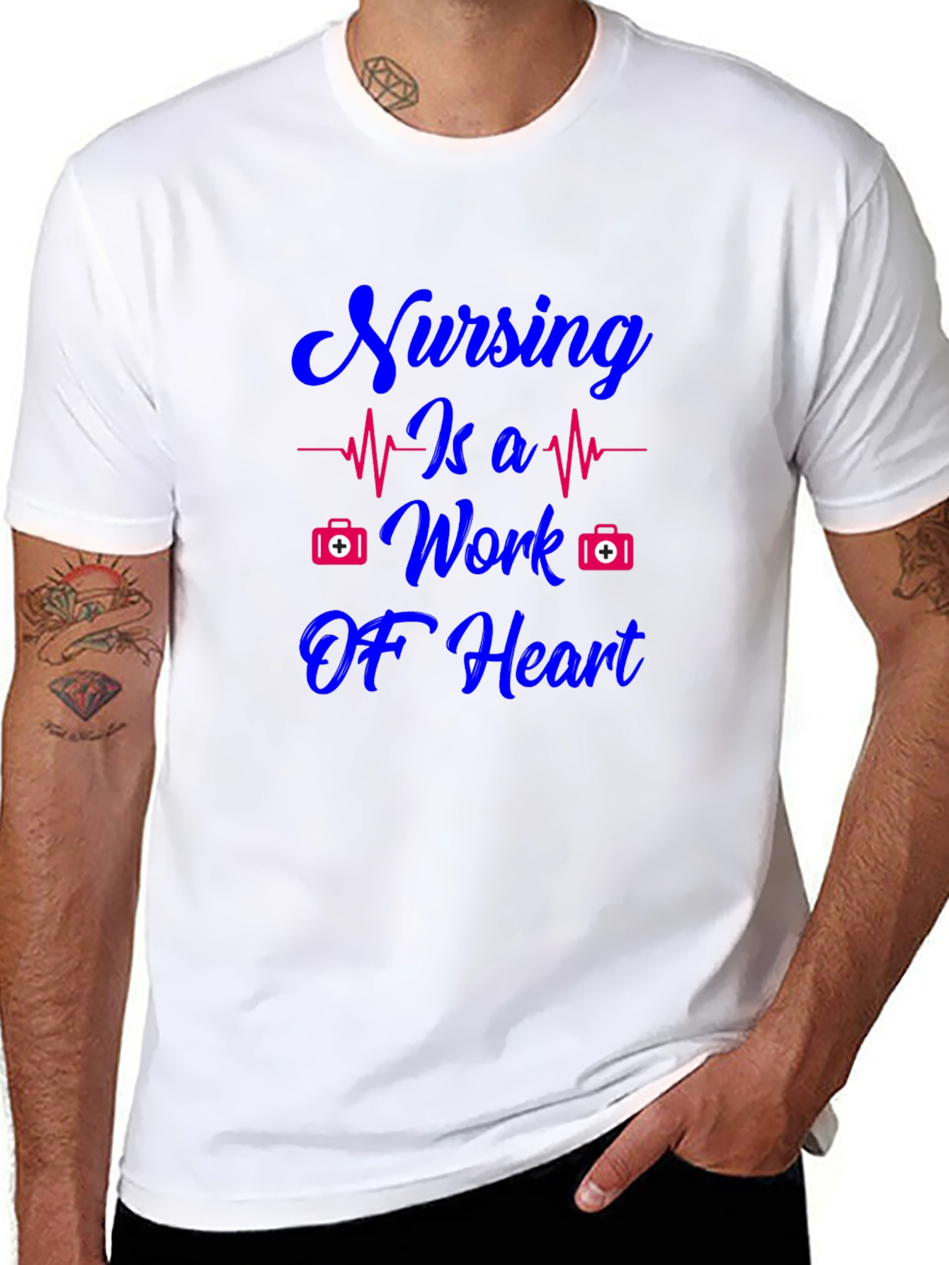 Nursing Is A Work Of Heart T-Shirt