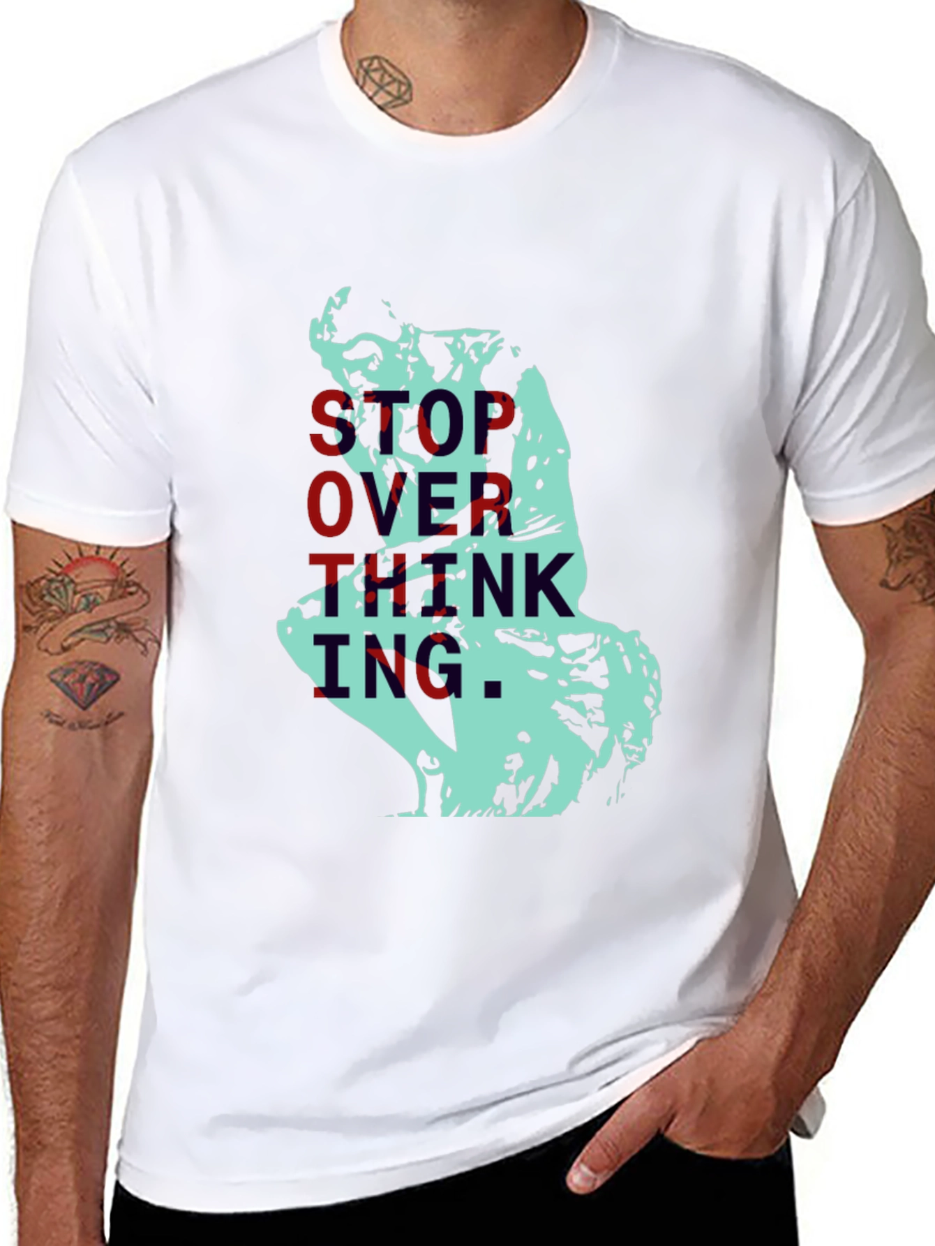 Stop Overthinking T-Shirt - The Thinker Graphic Tee