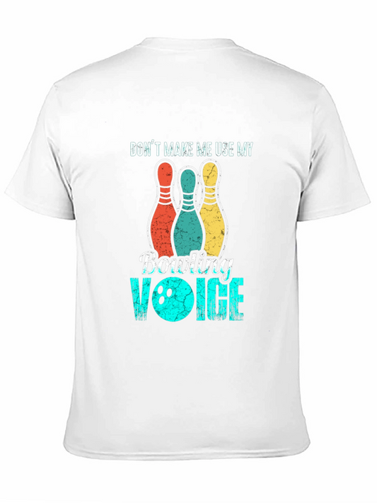 Bowling Voice T-Shirt - Bowling Pins and Ball Graphic Tee