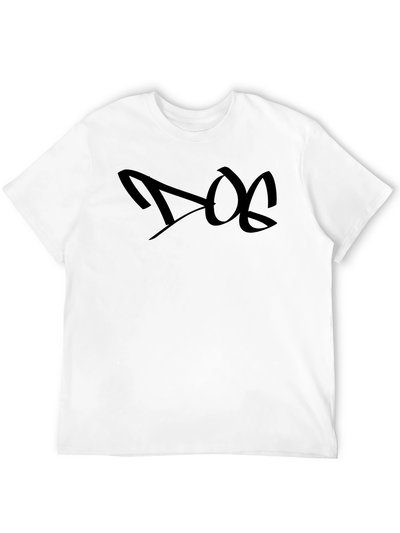 Dog Graphic Tee - Black Casual T-Shirt