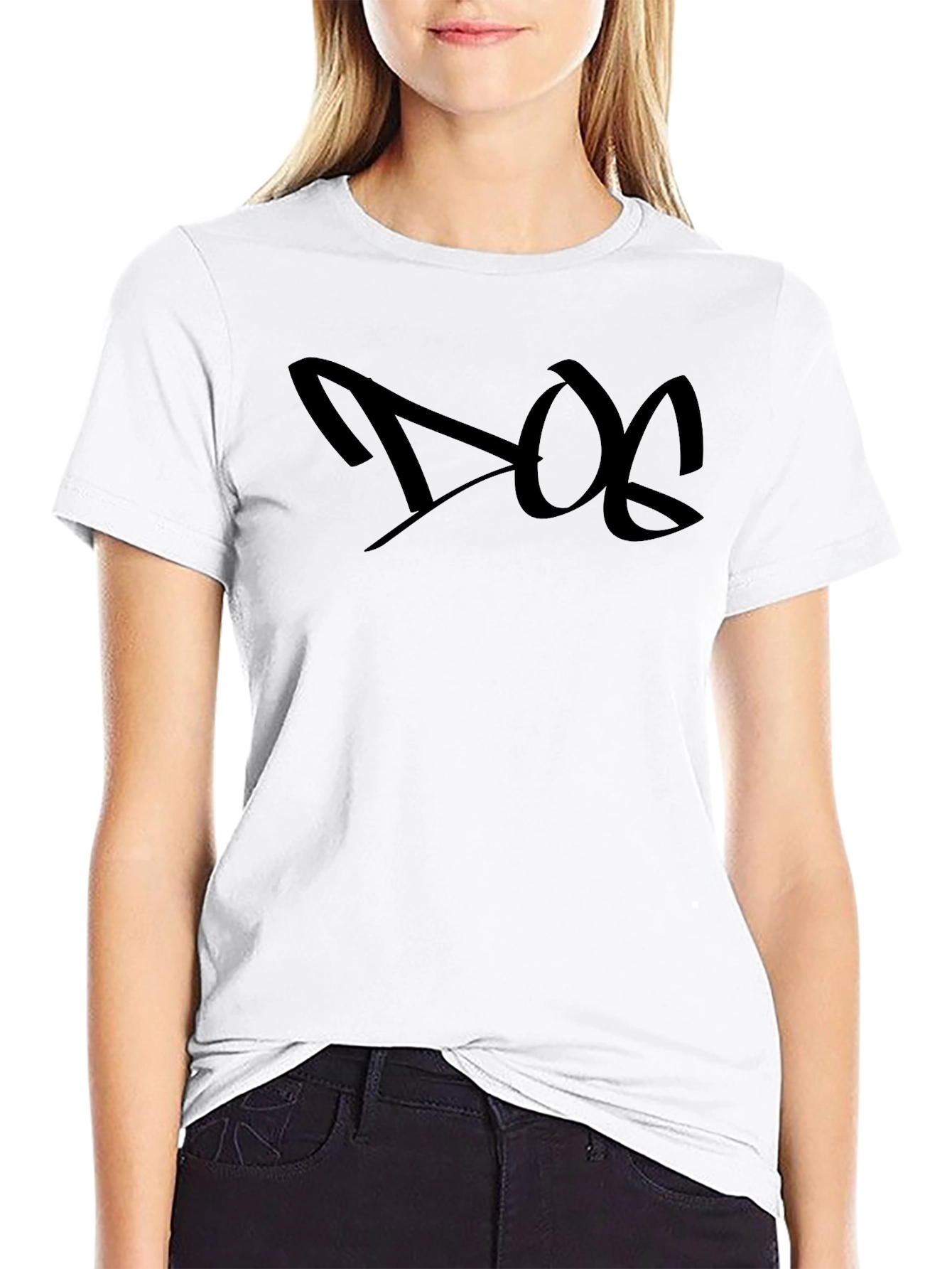 Dog Graphic Tee - Black Casual T-Shirt