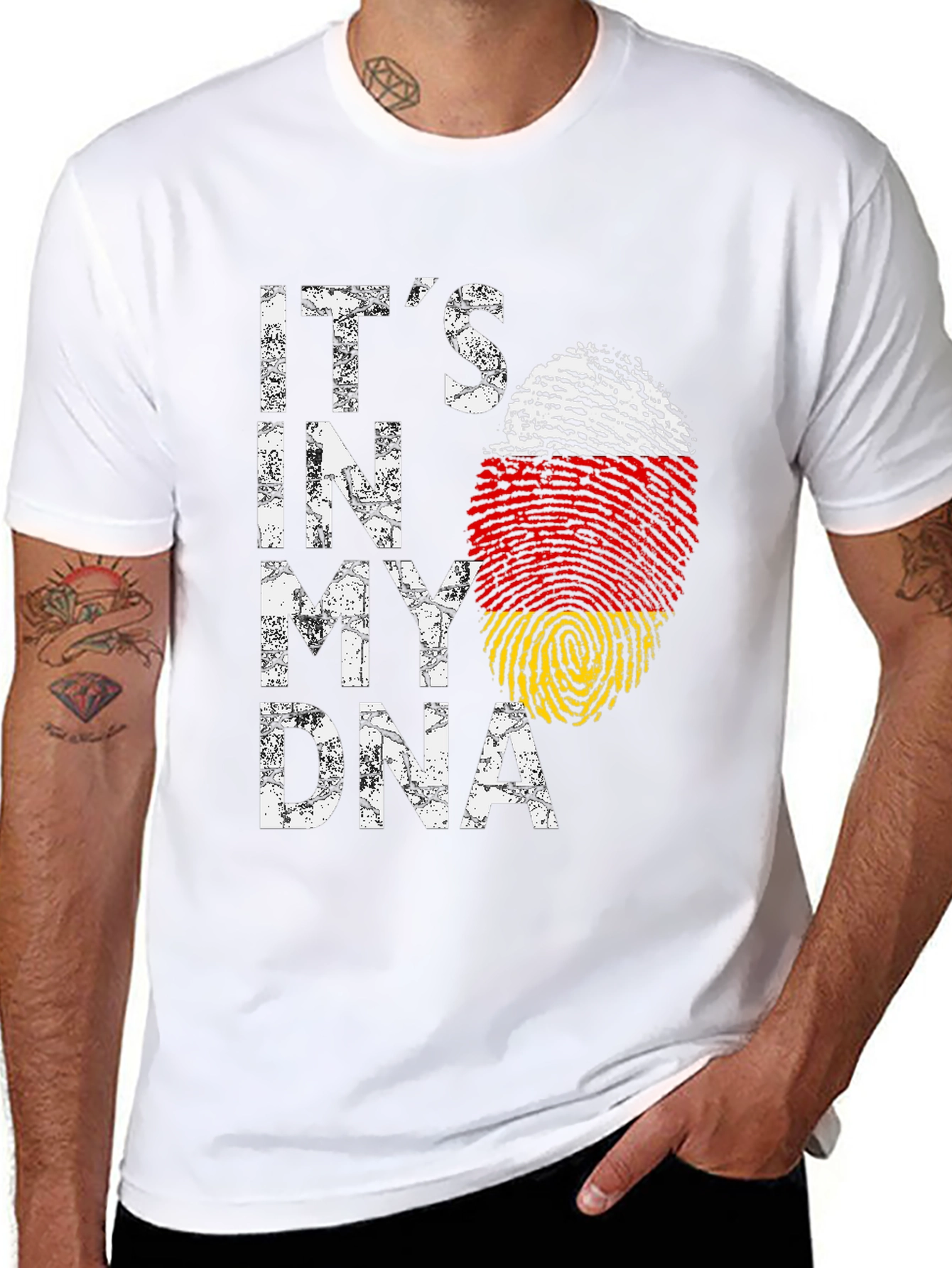 Its In My DNA - German Flag Fingerprint T-Shirt