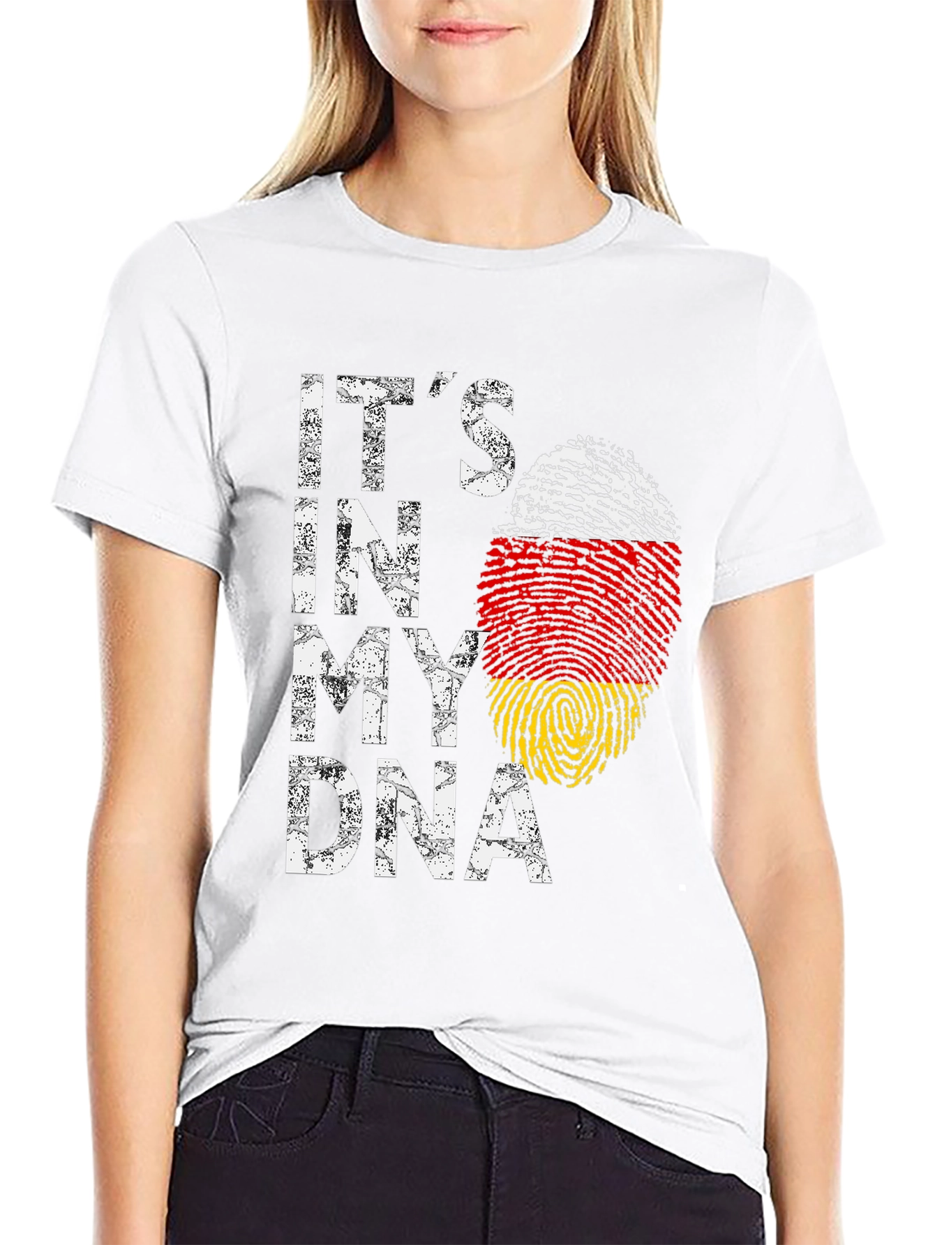 Its In My DNA - German Flag Fingerprint T-Shirt