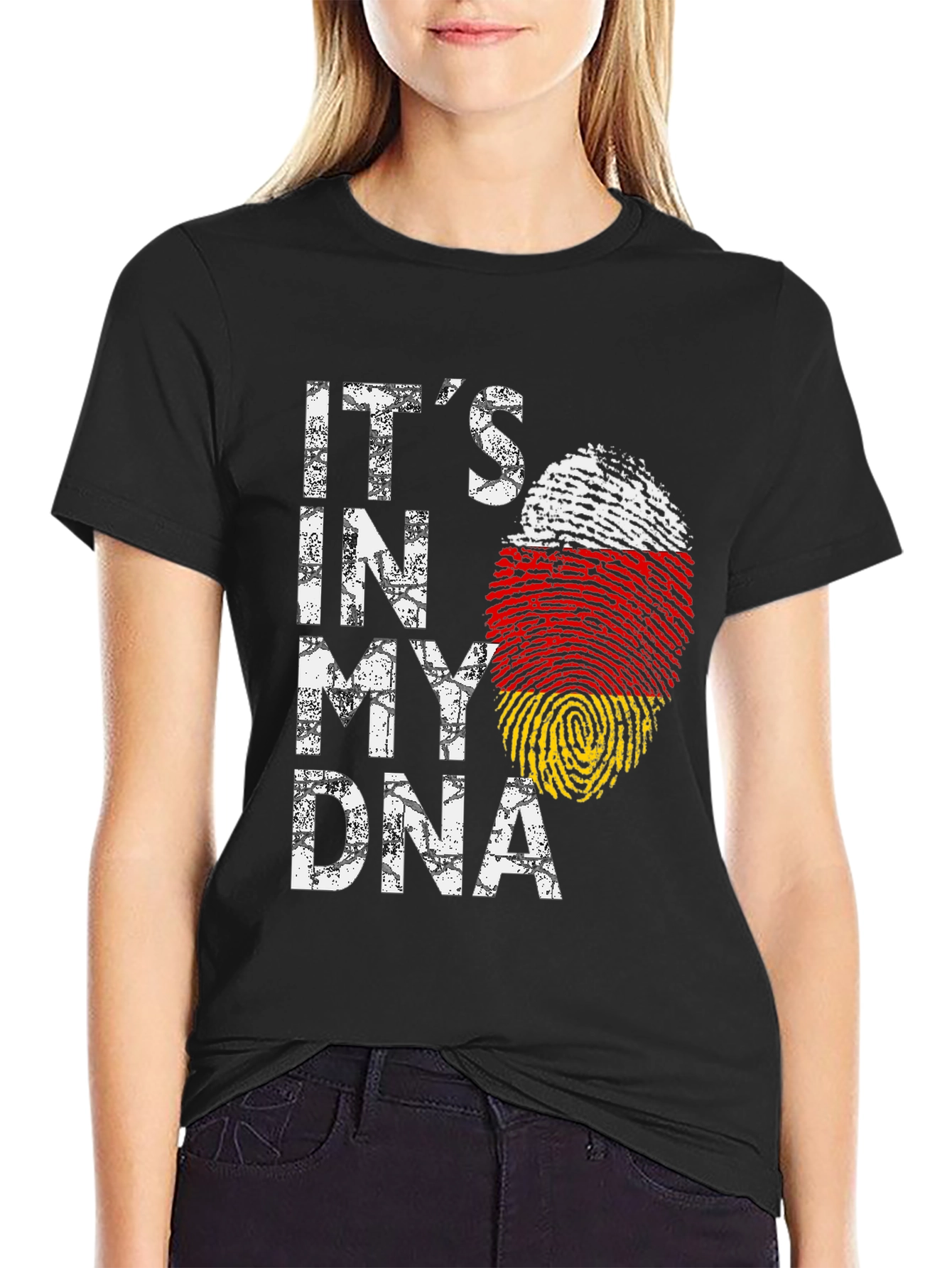Its In My DNA - German Flag Fingerprint T-Shirt