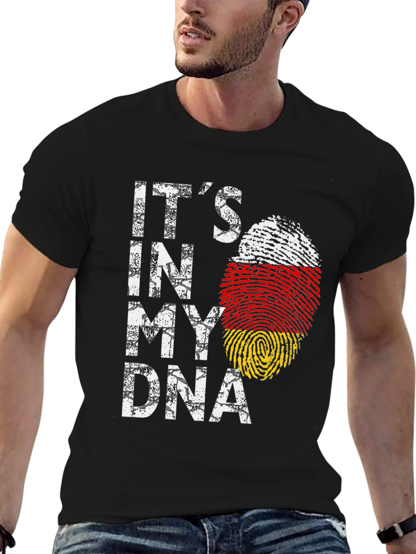 Its In My DNA - German Flag Fingerprint T-Shirt