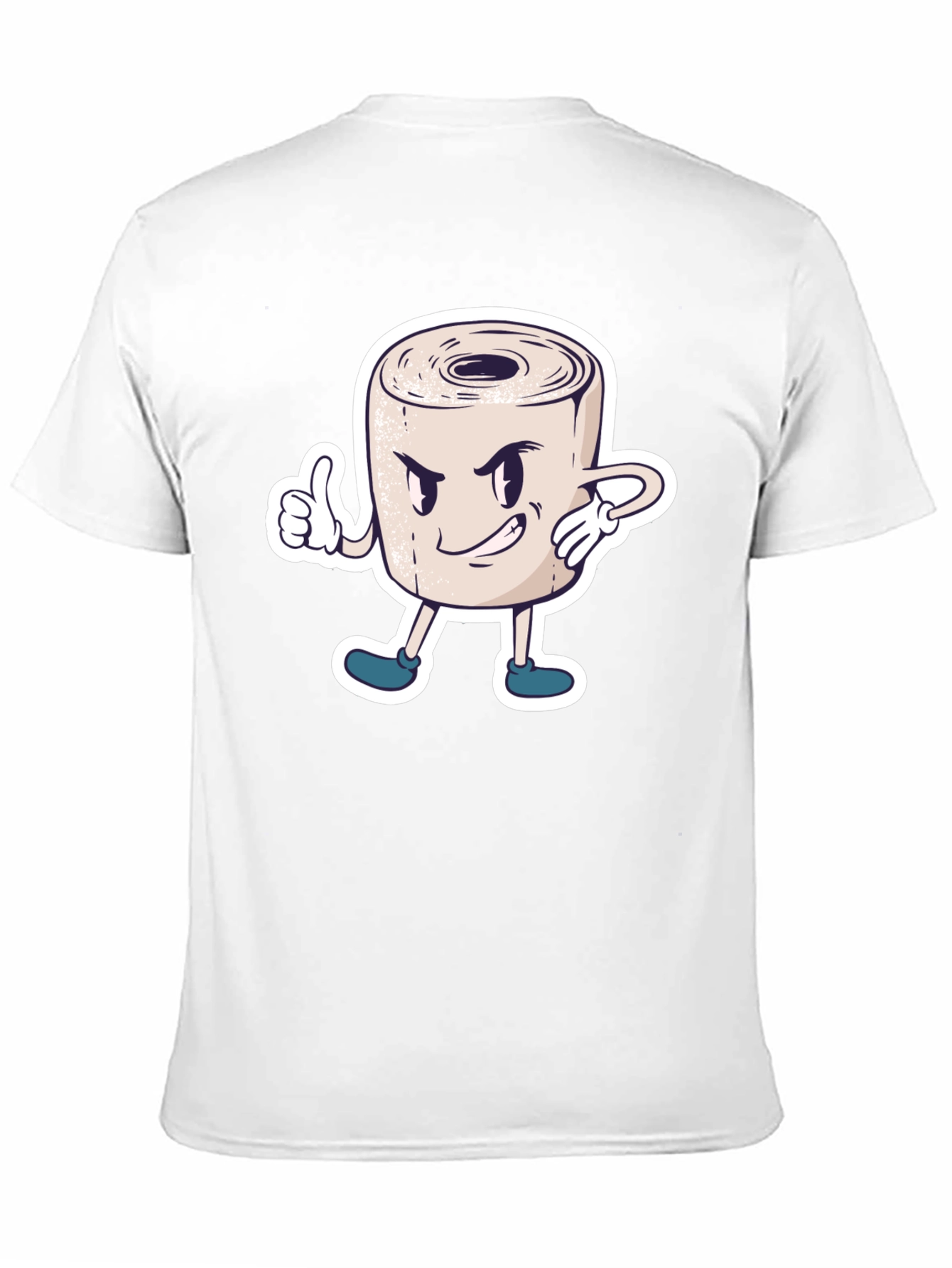 Toilet Paper Roll Cartoon Graphic T-Shirt