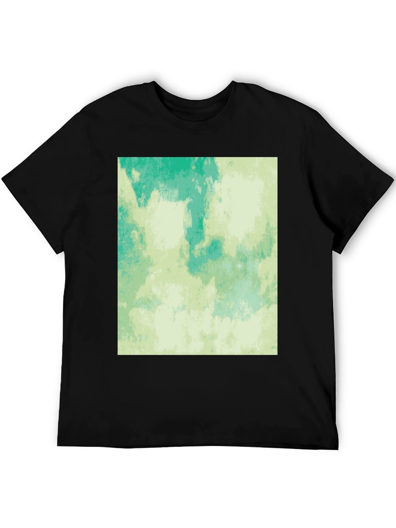 Abstract Aqua Green Graphic Tee