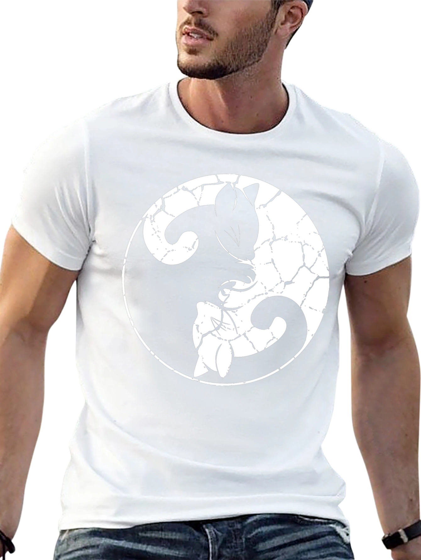 Yin Yang Cats T-Shirt - Balance and Style