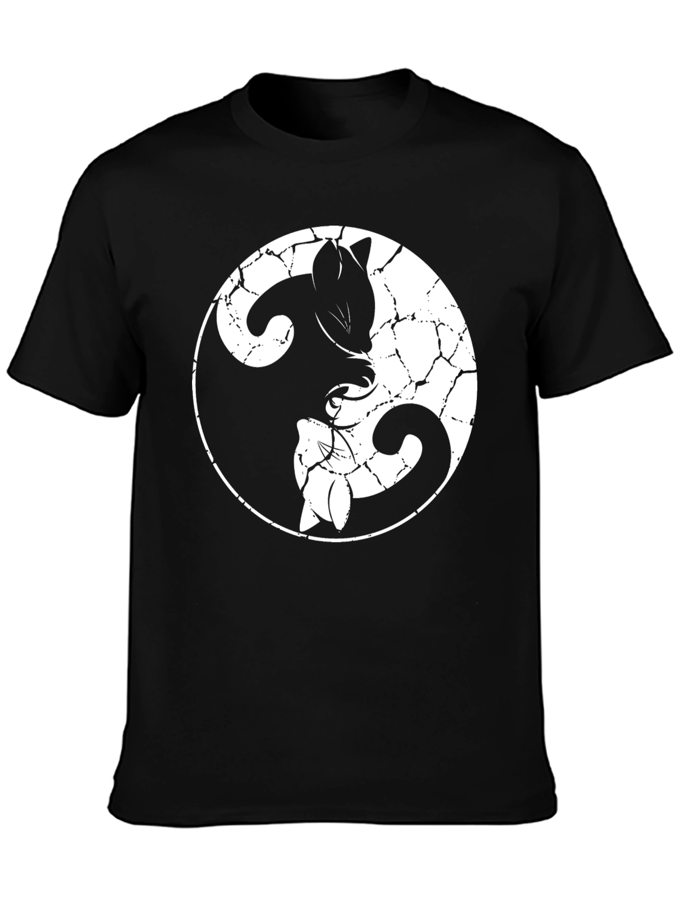 Yin Yang Cats T-Shirt - Balance and Style