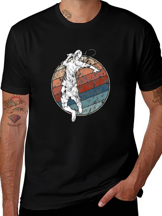 Vintage Badminton Player T-Shirt