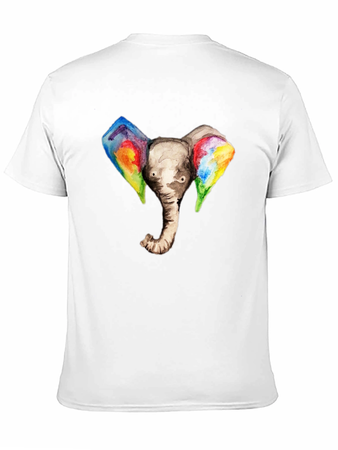 Elephant Rainbow Ears Graphic T-Shirt