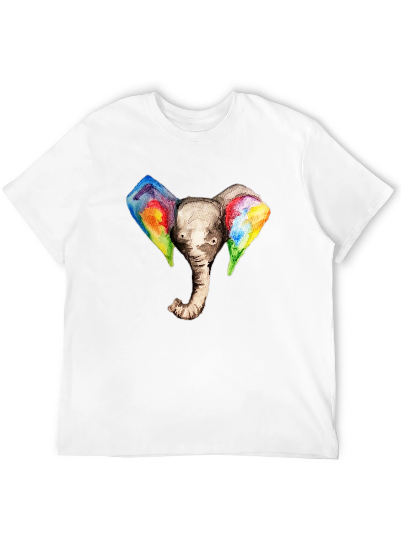 Elephant Rainbow Ears Graphic T-Shirt