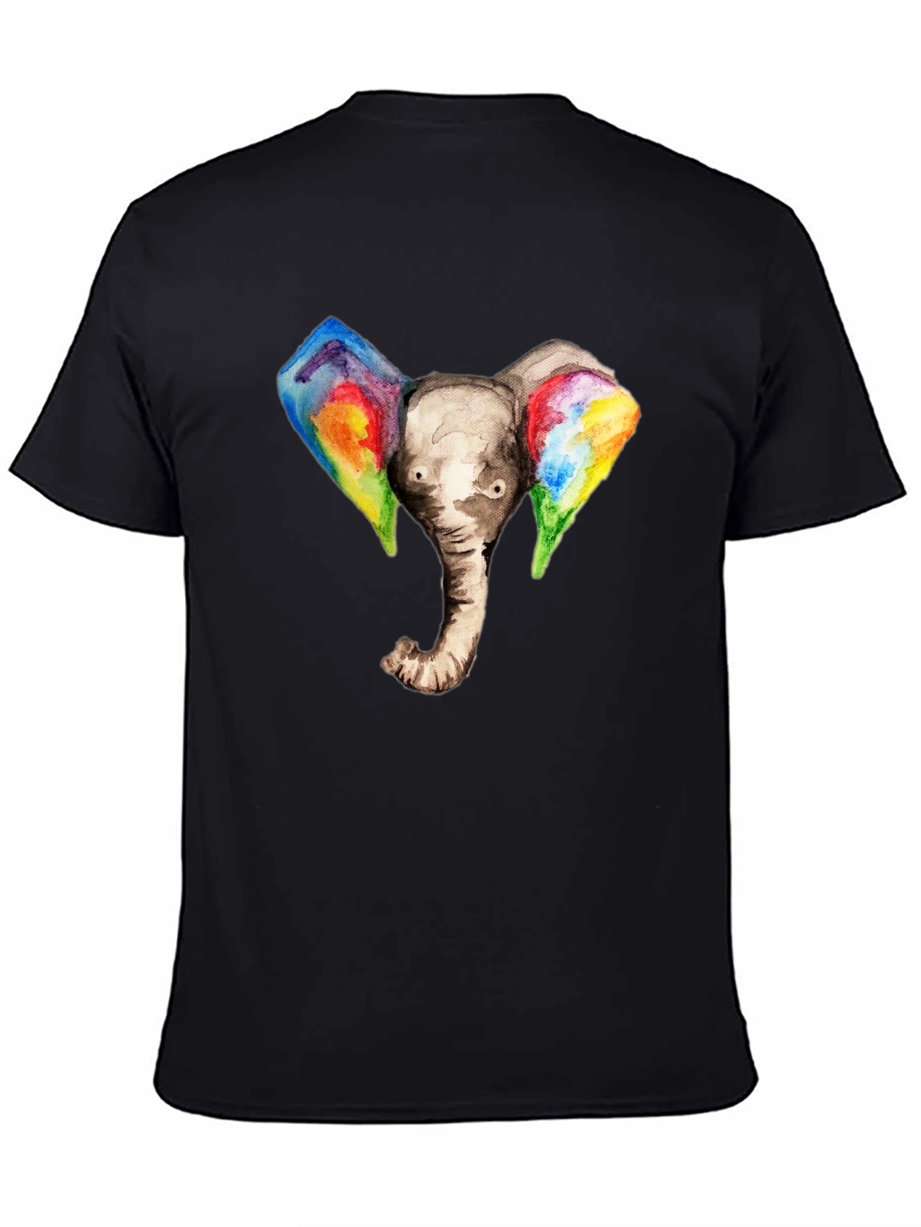 Elephant Rainbow Ears Graphic T-Shirt