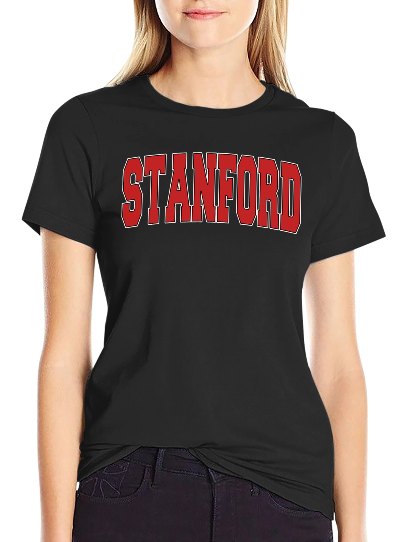 Stanford Graphic Print Black T-Shirt