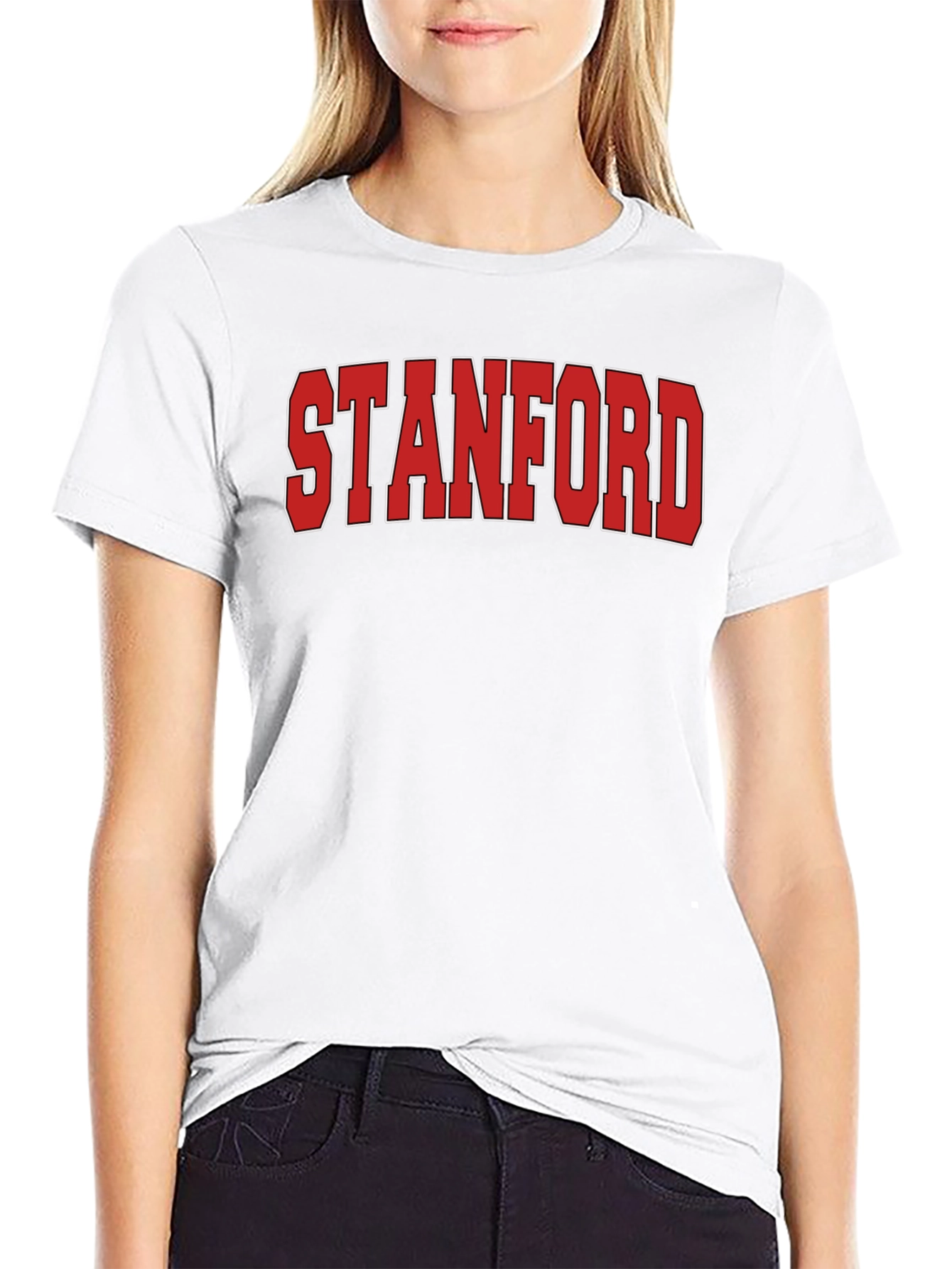 Stanford Graphic Print Black T-Shirt