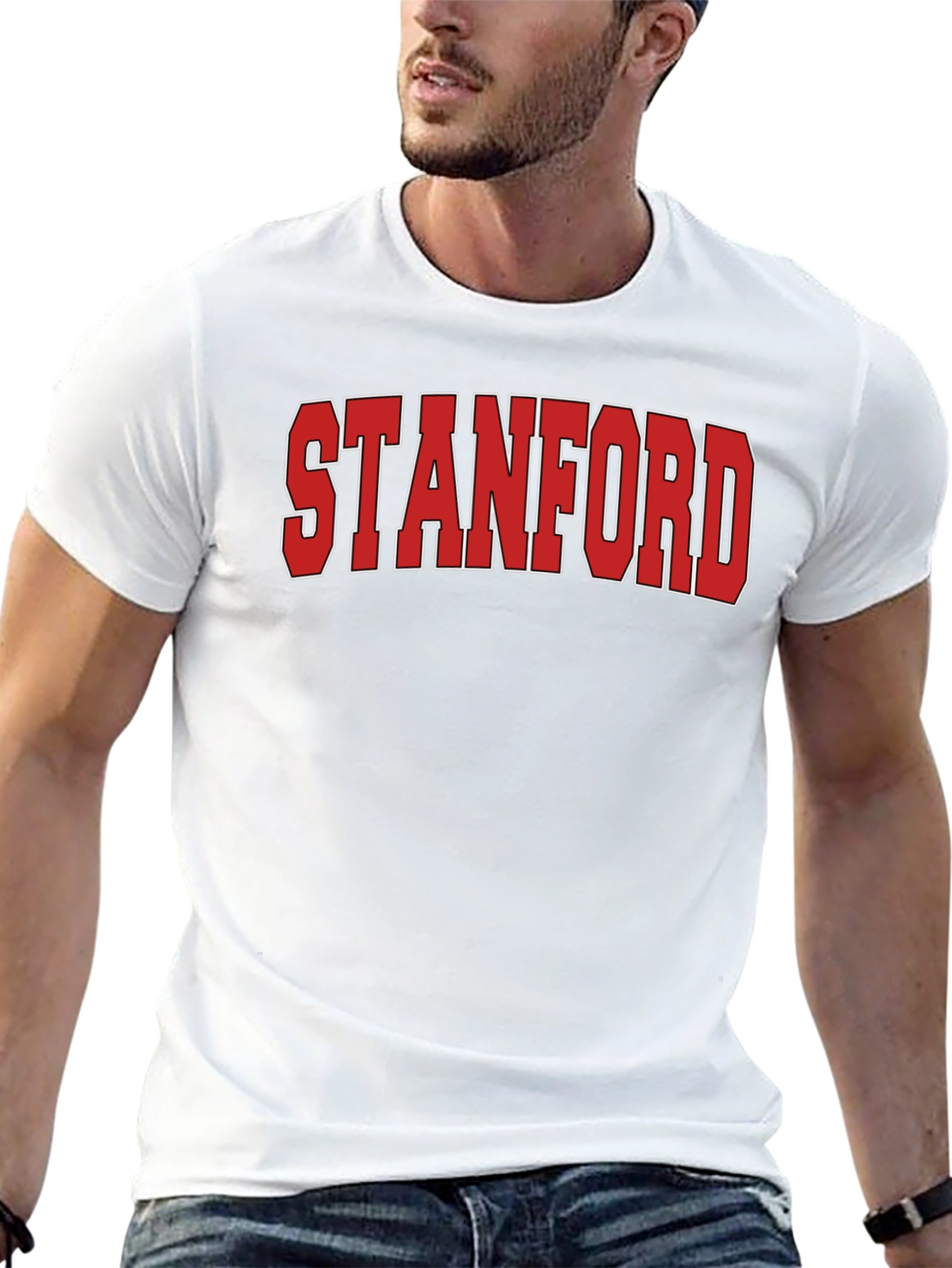 Stanford Graphic Print Black T-Shirt