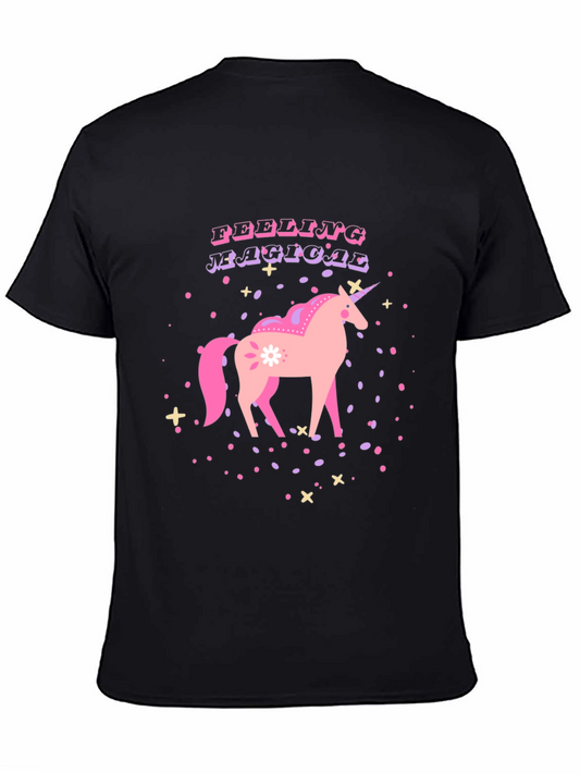 Magical Unicorn Graphic Tee - Black