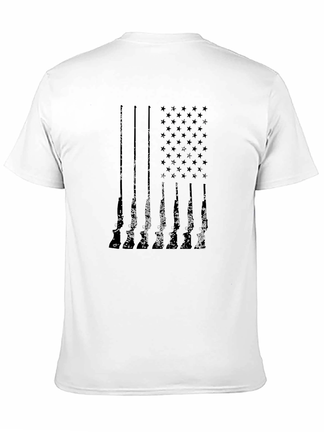 Distressed American Flag Gun T-Shirt