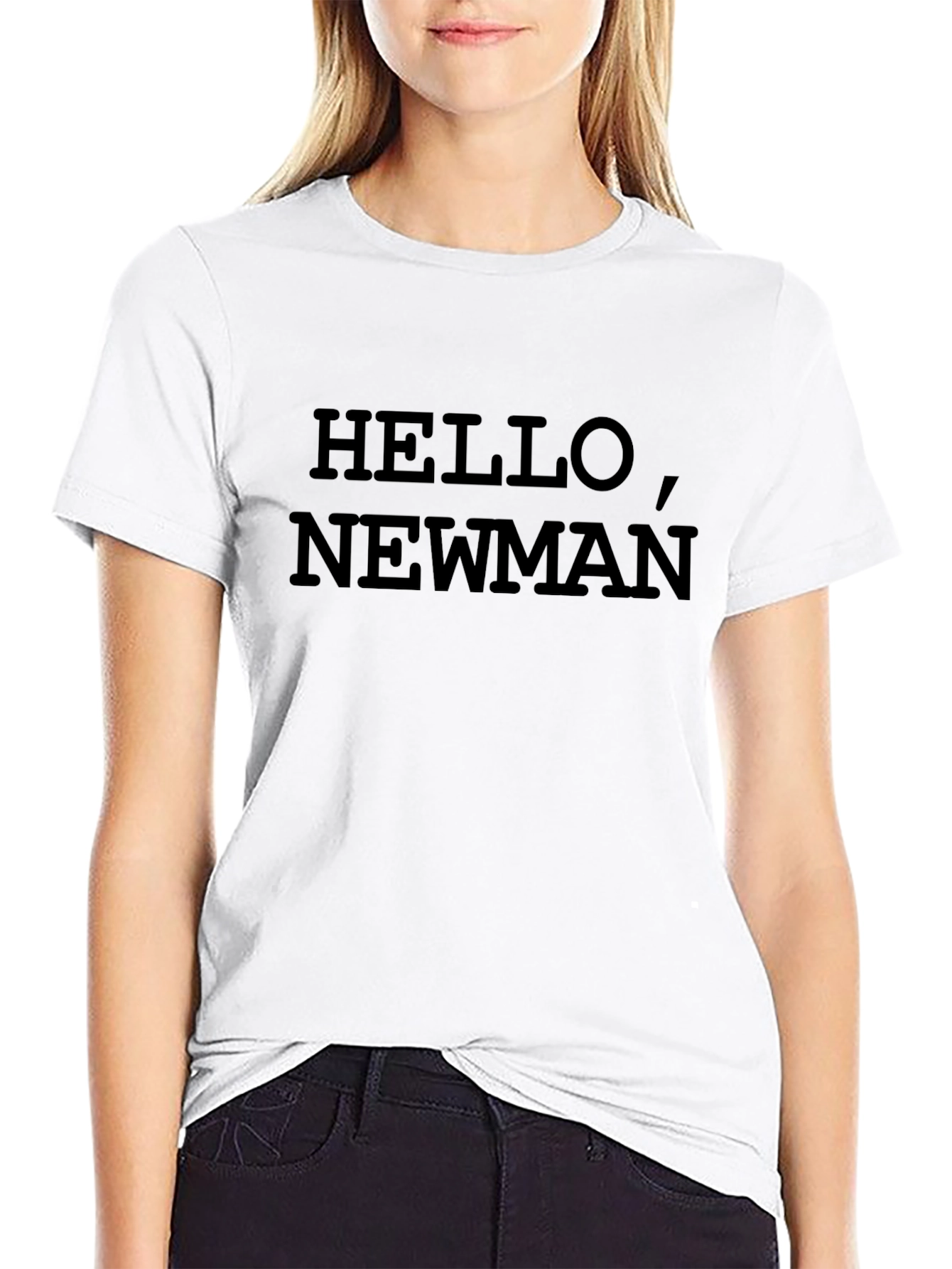 Hello Newman Black Graphic T-Shirt