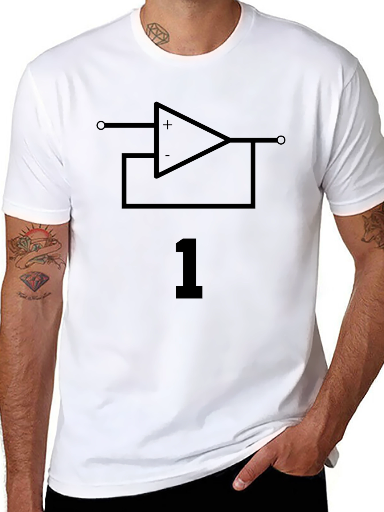 Op-Amp Schematic T-Shirt - Black