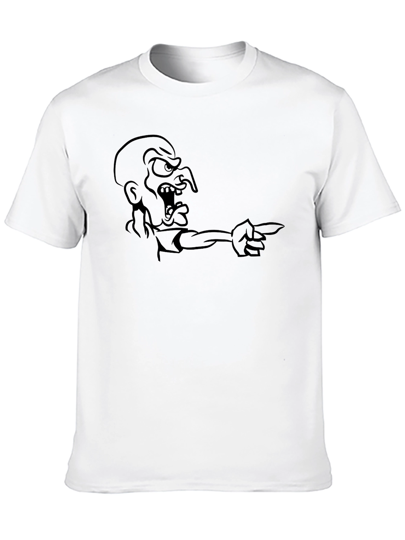 Angry Pointing Man Graphic Tee
