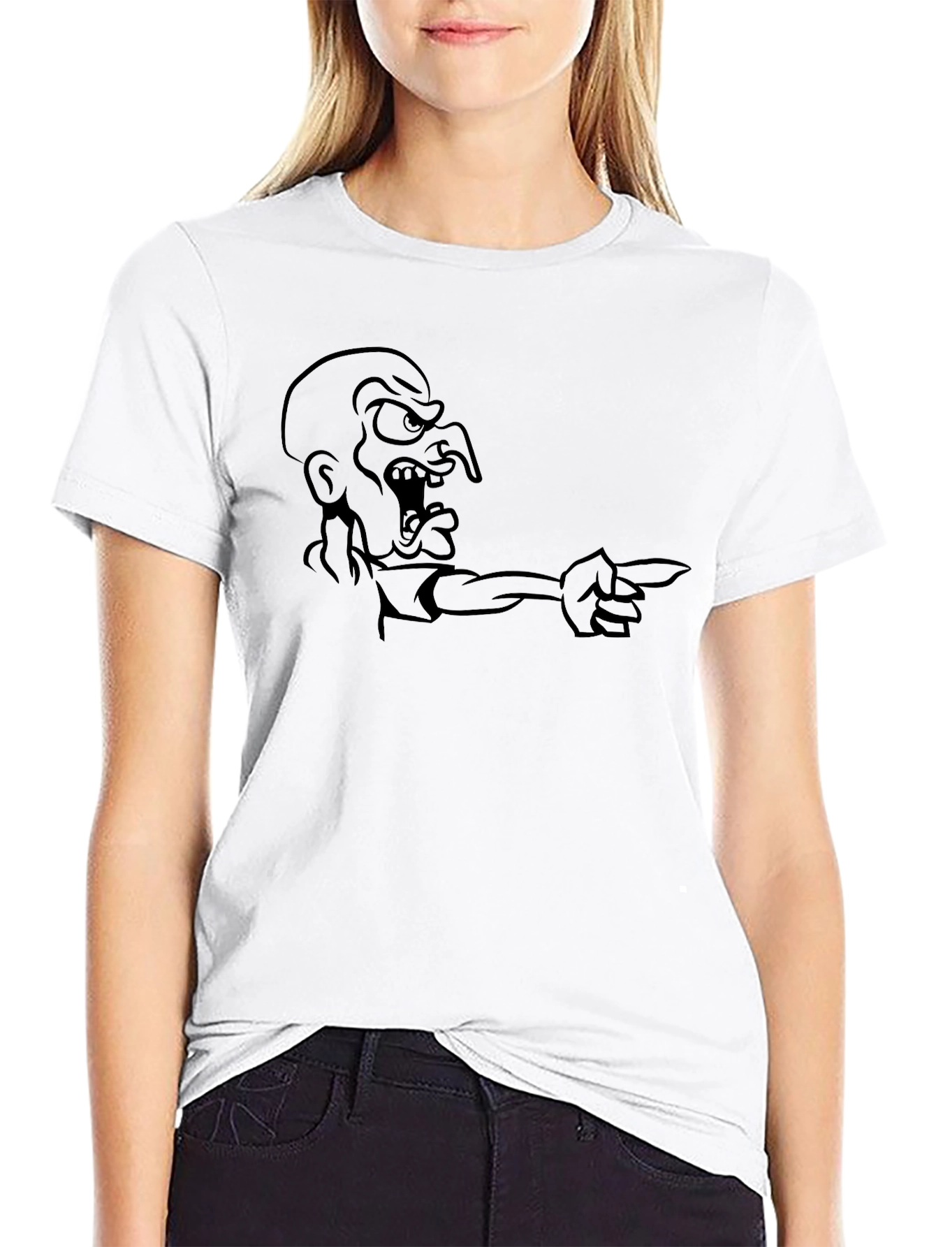 Angry Pointing Man Graphic Tee