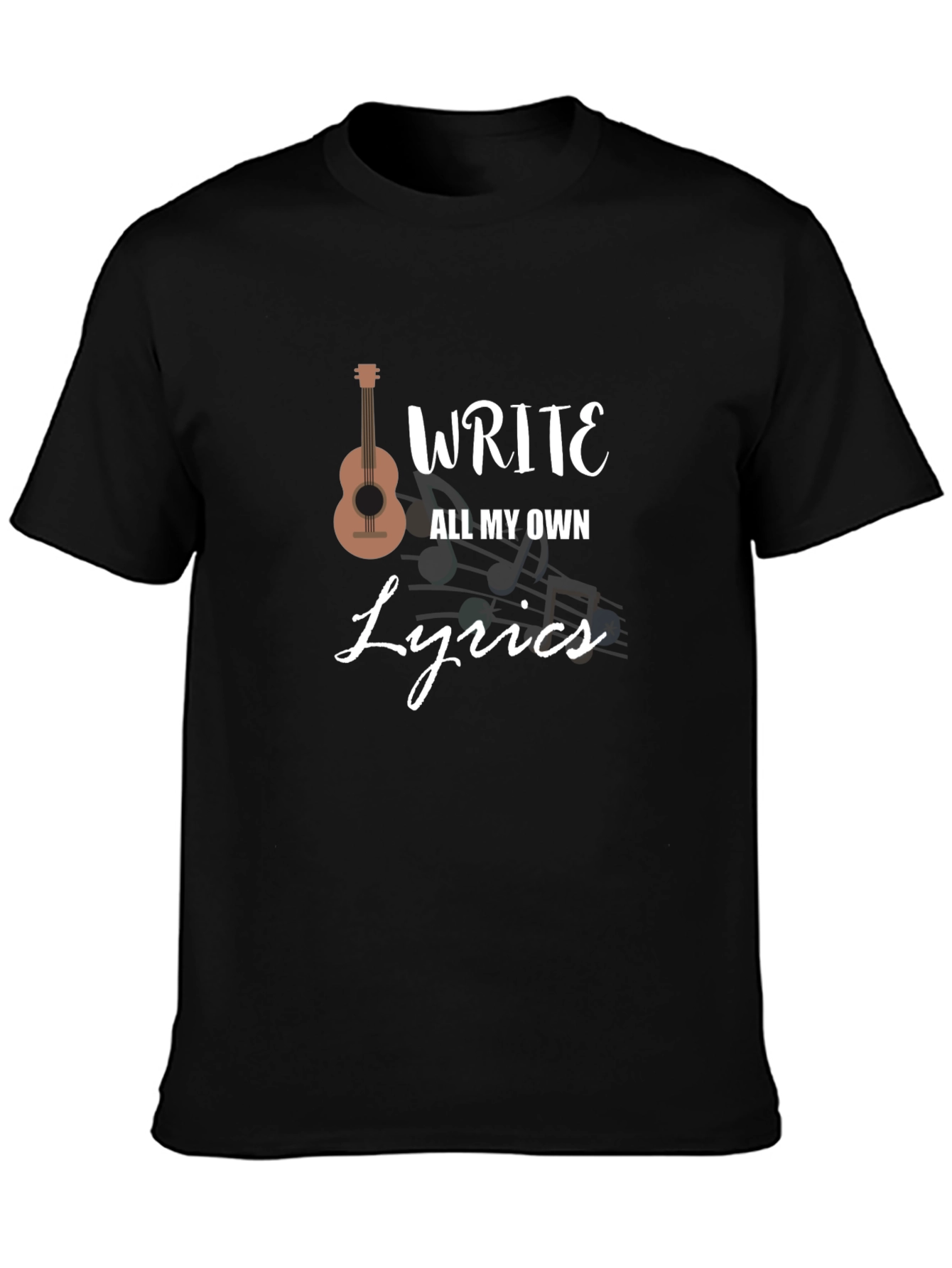 Write My Own Lyrics Black Graphic Tee