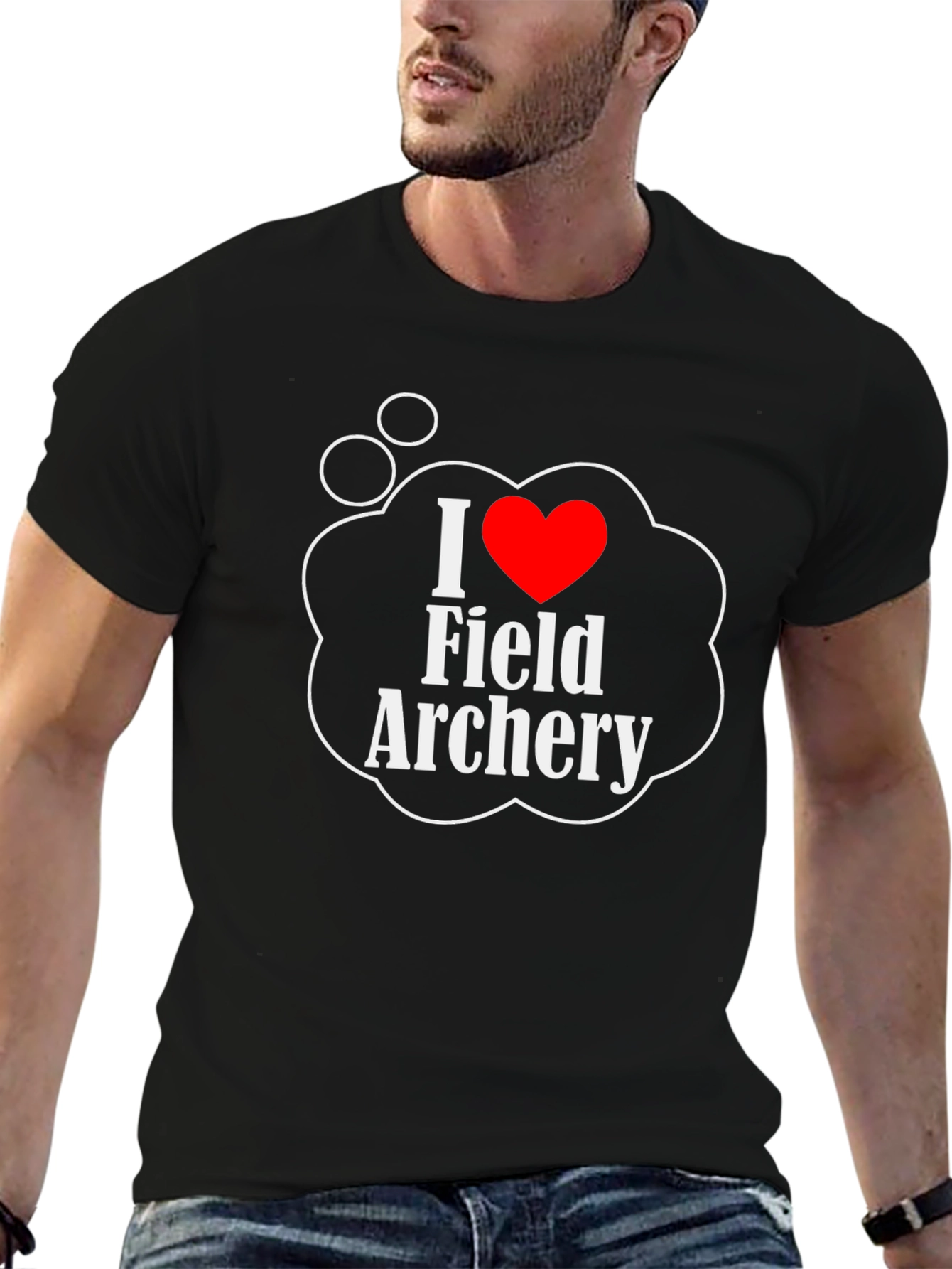 I Love Field Archery Graphic T-Shirt