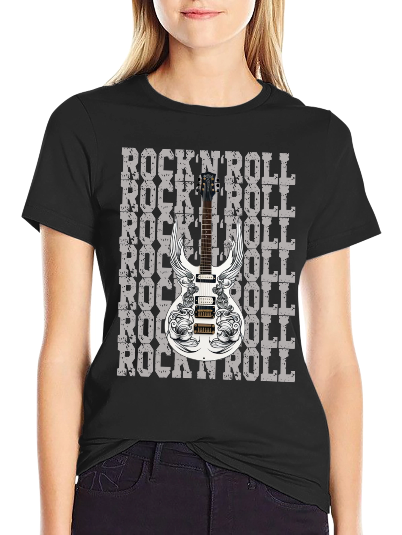 RocknRoll Guitar Graphic T-Shirt