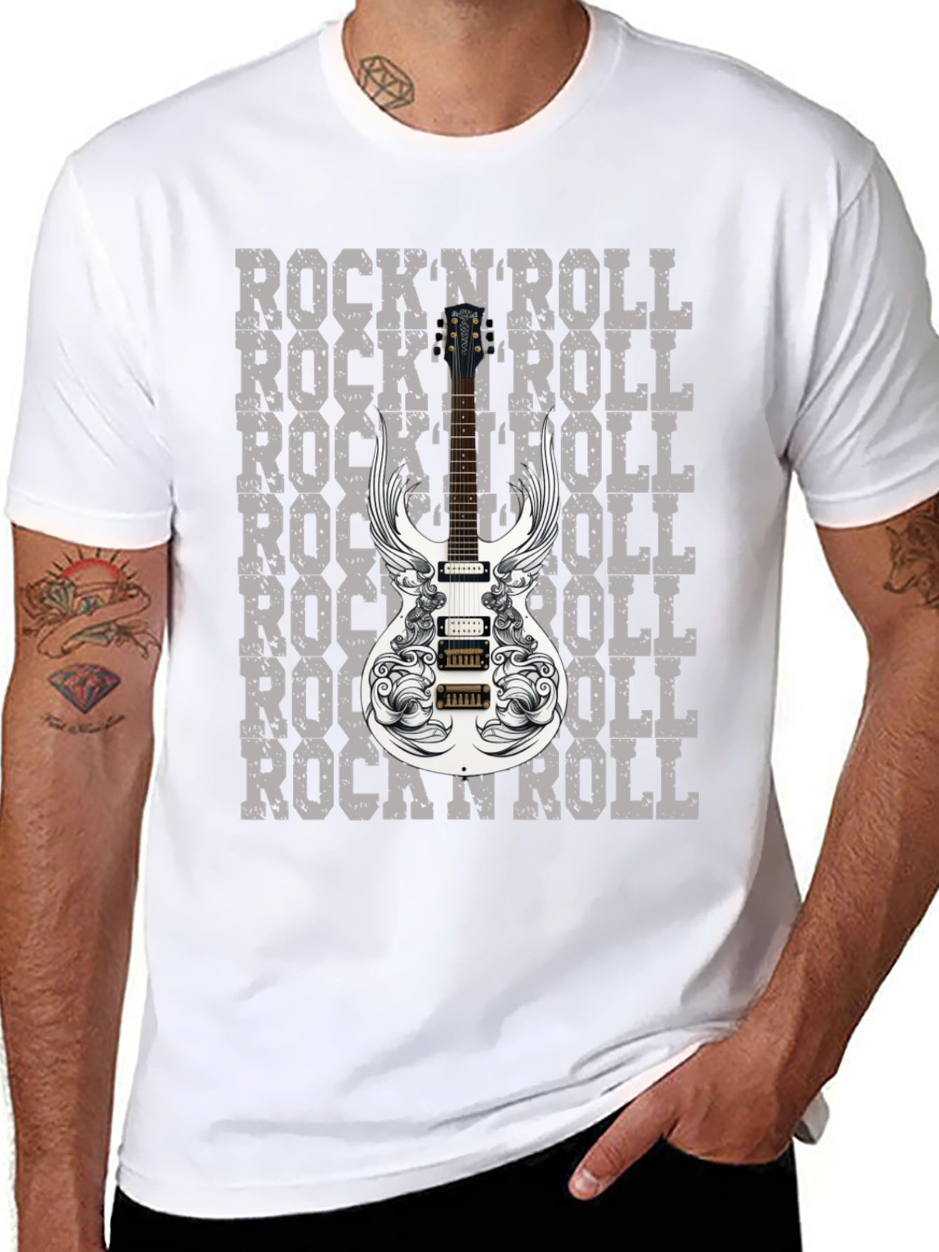 RocknRoll Guitar Graphic T-Shirt