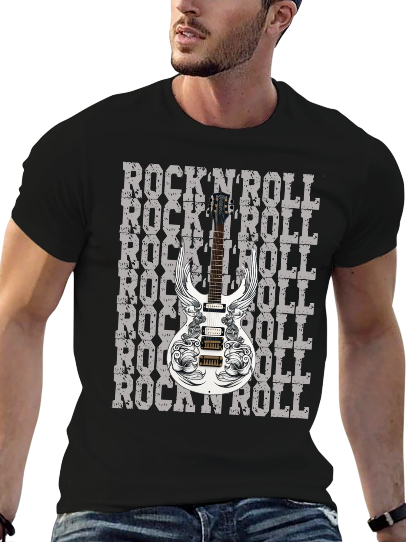 RocknRoll Guitar Graphic T-Shirt