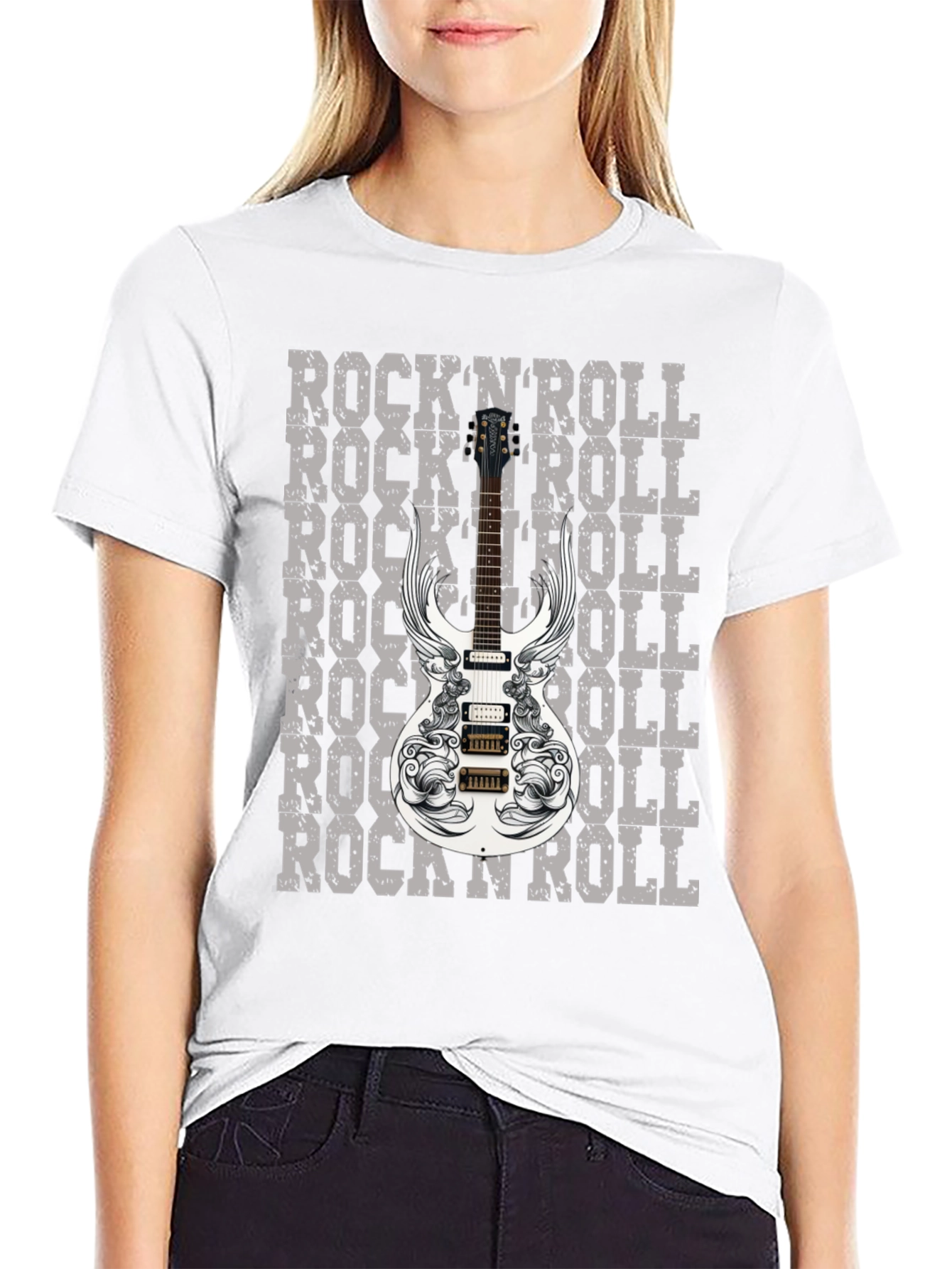 RocknRoll Guitar Graphic T-Shirt