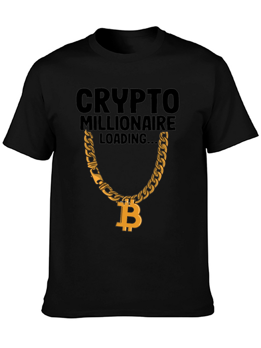 Crypto Millionaire Loading T-Shirt - Bitcoin Chain