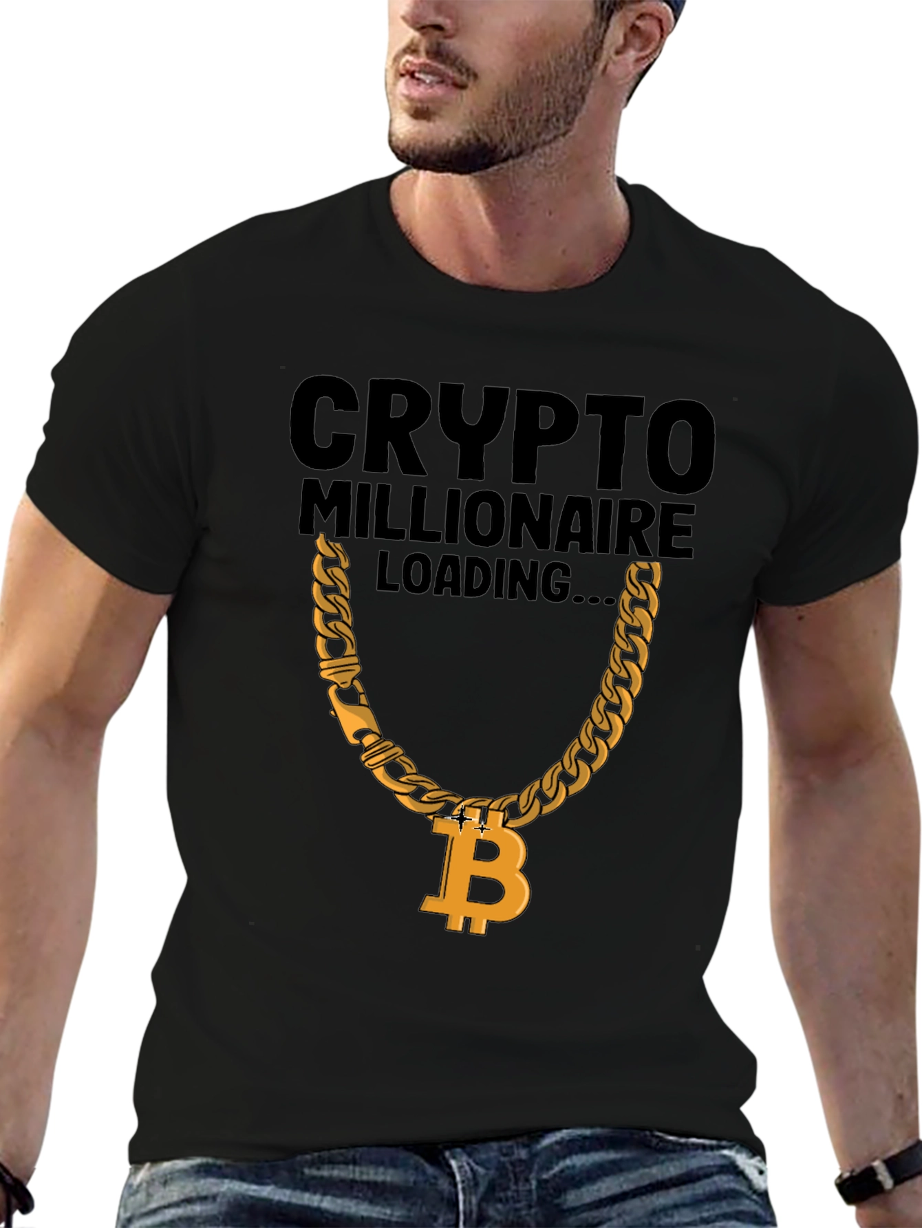 Crypto Millionaire Loading T-Shirt - Bitcoin Chain