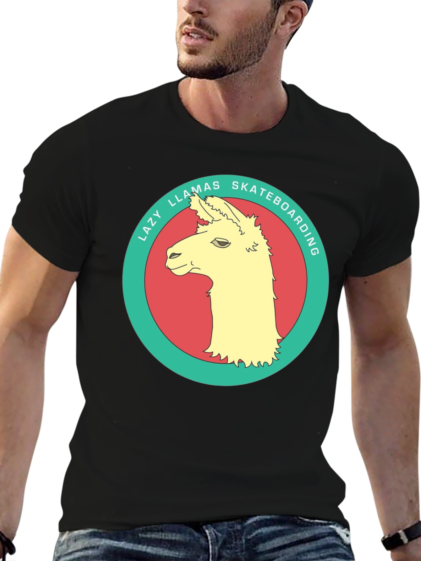 Lazy Llamas Skateboarding Graphic Tee