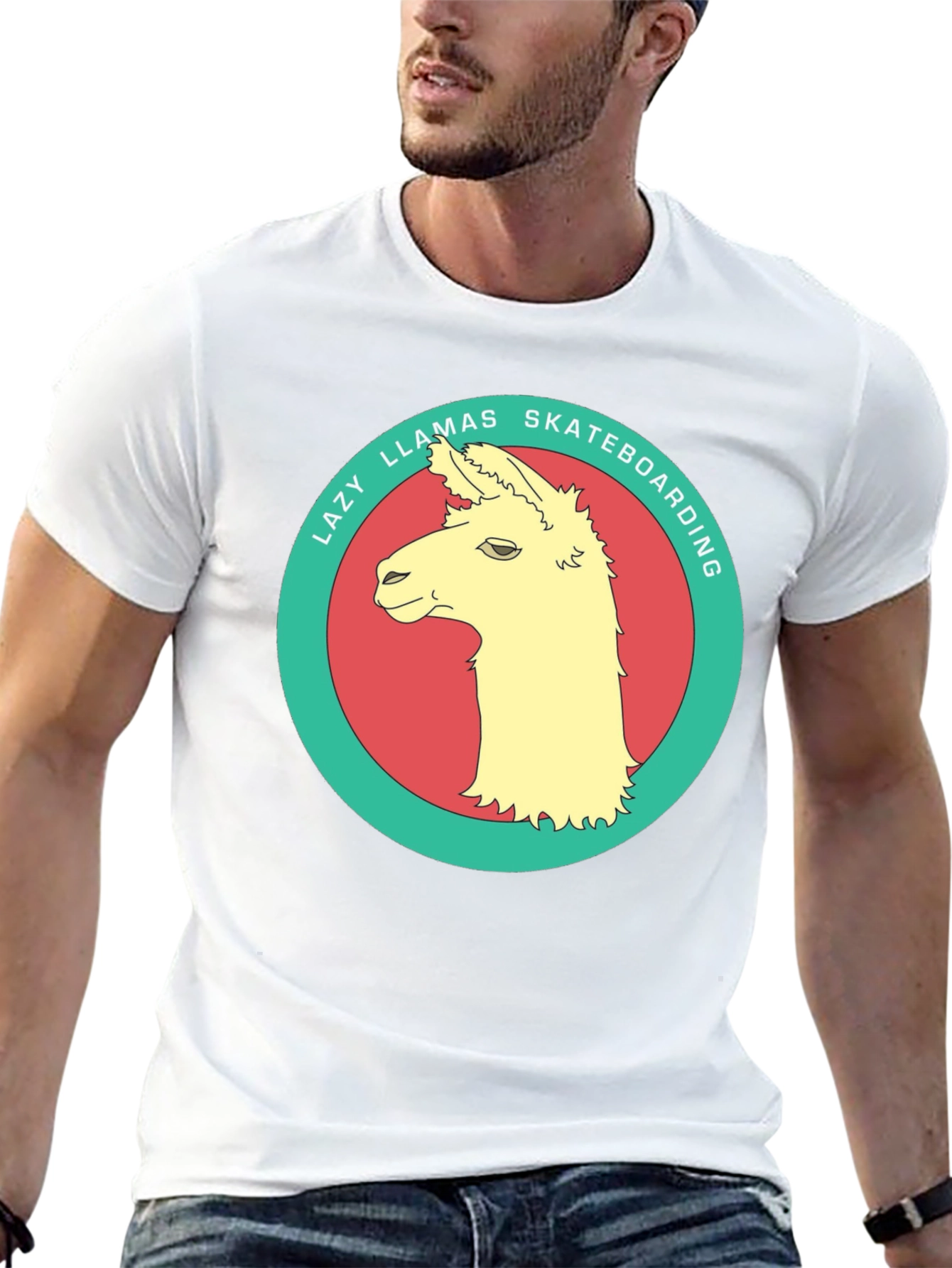 Lazy Llamas Skateboarding Graphic Tee