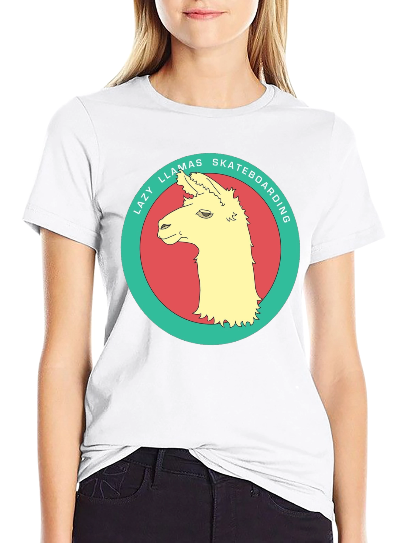 Lazy Llamas Skateboarding Graphic Tee